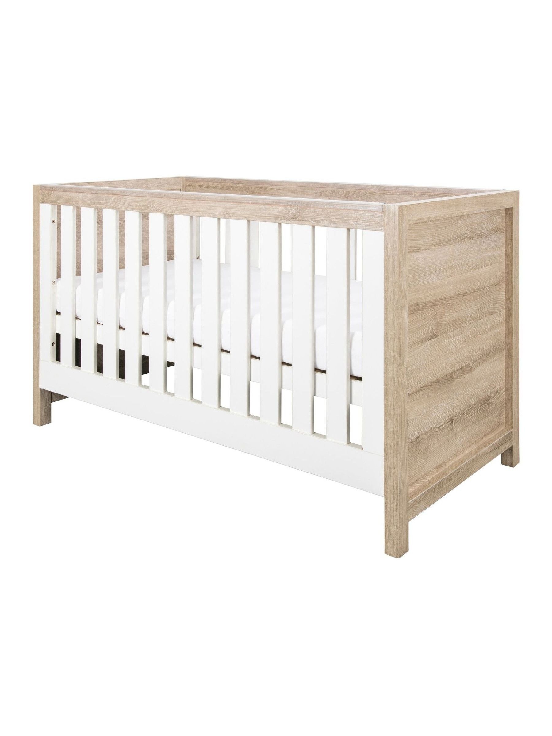 Tutti Bambini White  Oak Modena 3 in 1 Cot Bed - Image 2 of 7