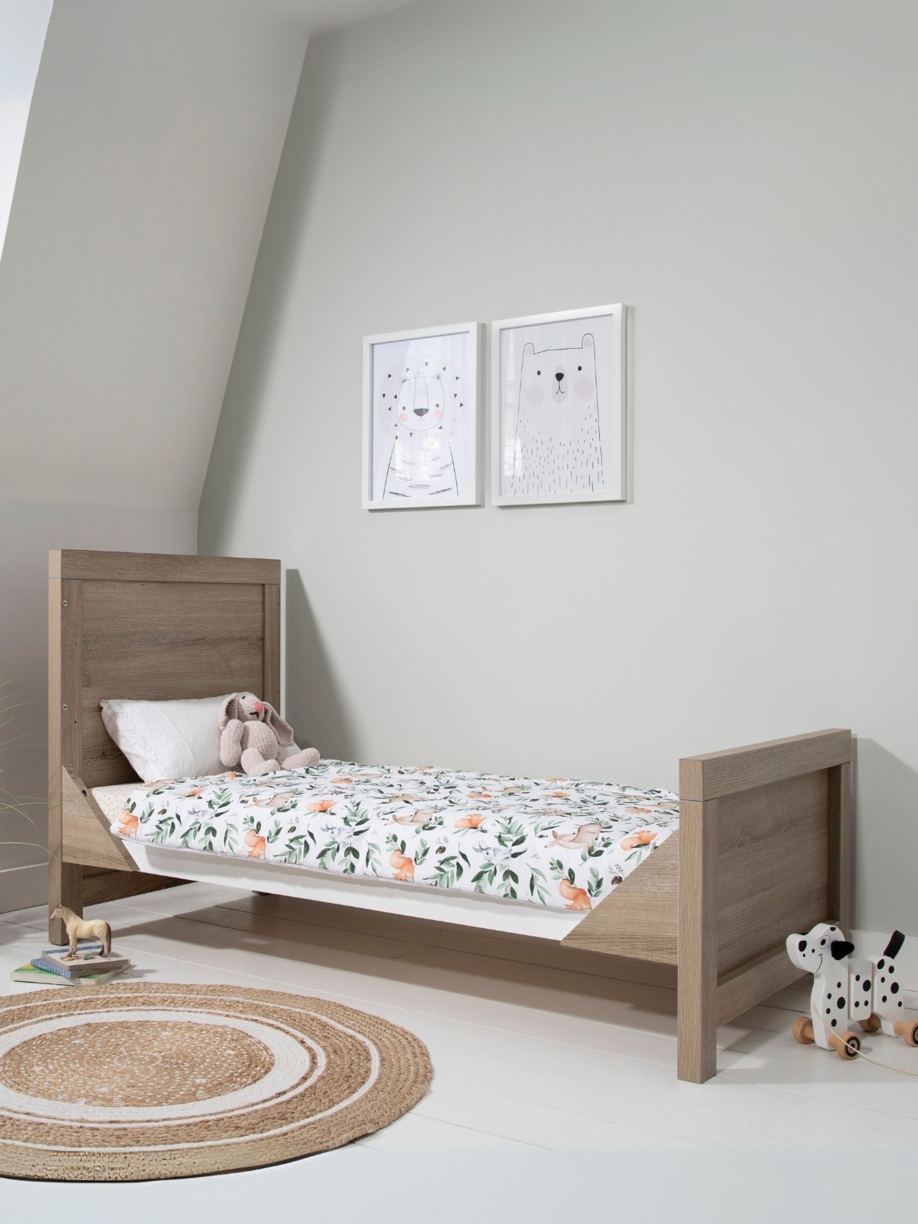 Tutti Bambini White  Oak Modena 3 in 1 Cot Bed - Image 5 of 7