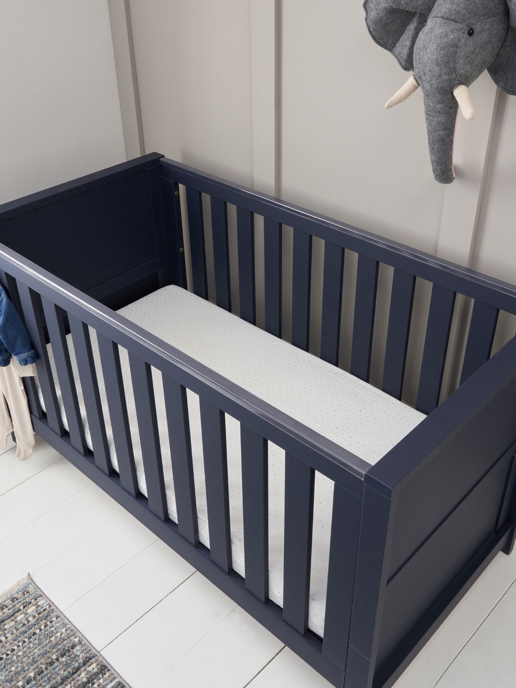 Tutti Bambini Navy Tivoli Cot Bed - Image 6 of 7