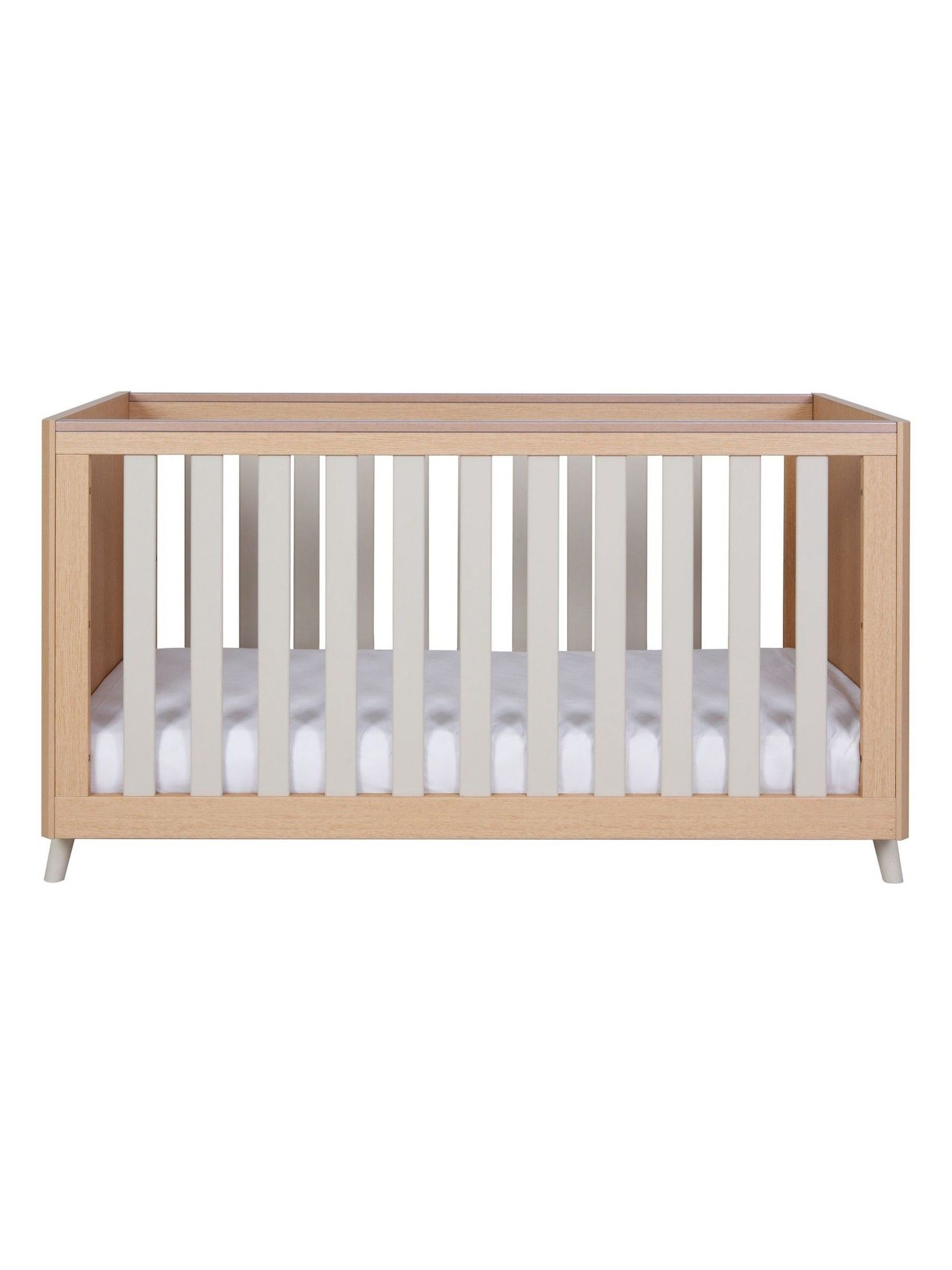 Tutti Bambini Light Oak White Sand Fika Mini Cot Bed - Image 4 of 6