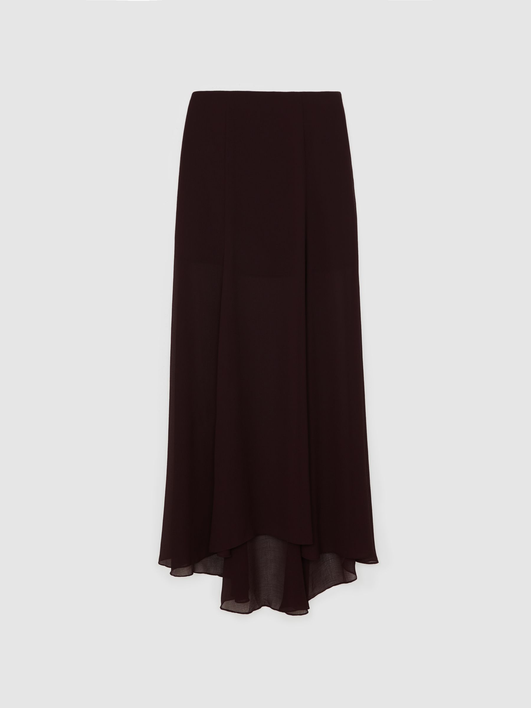 Sheer Textured Maxi Skirt in Chocolate Brown - image 1