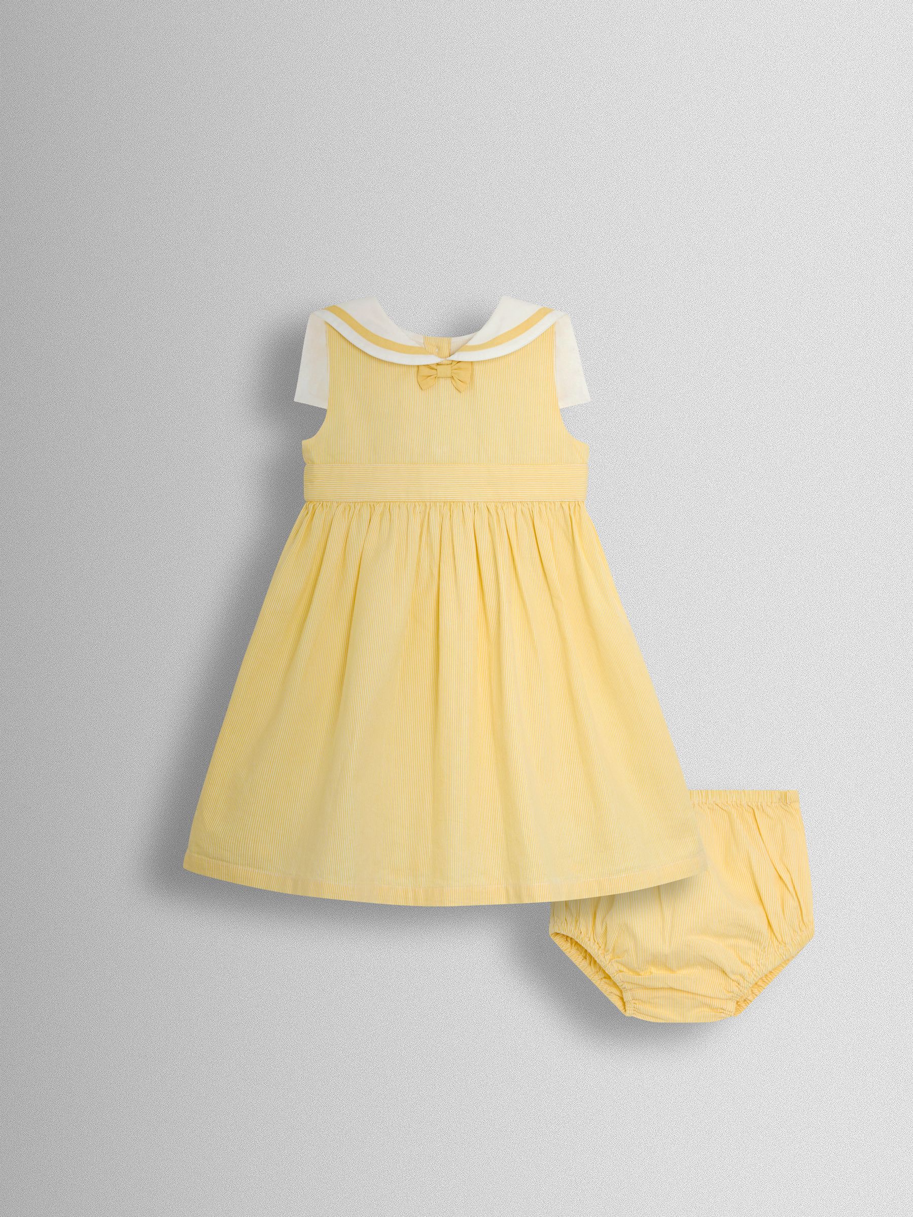 Light Yellow Sailor Stripe Party Dress - Image 1 of 6