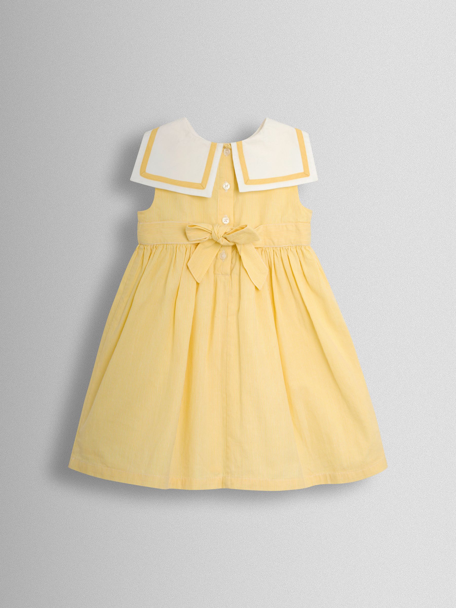 Light Yellow Sailor Stripe Party Dress - Image 3 of 6