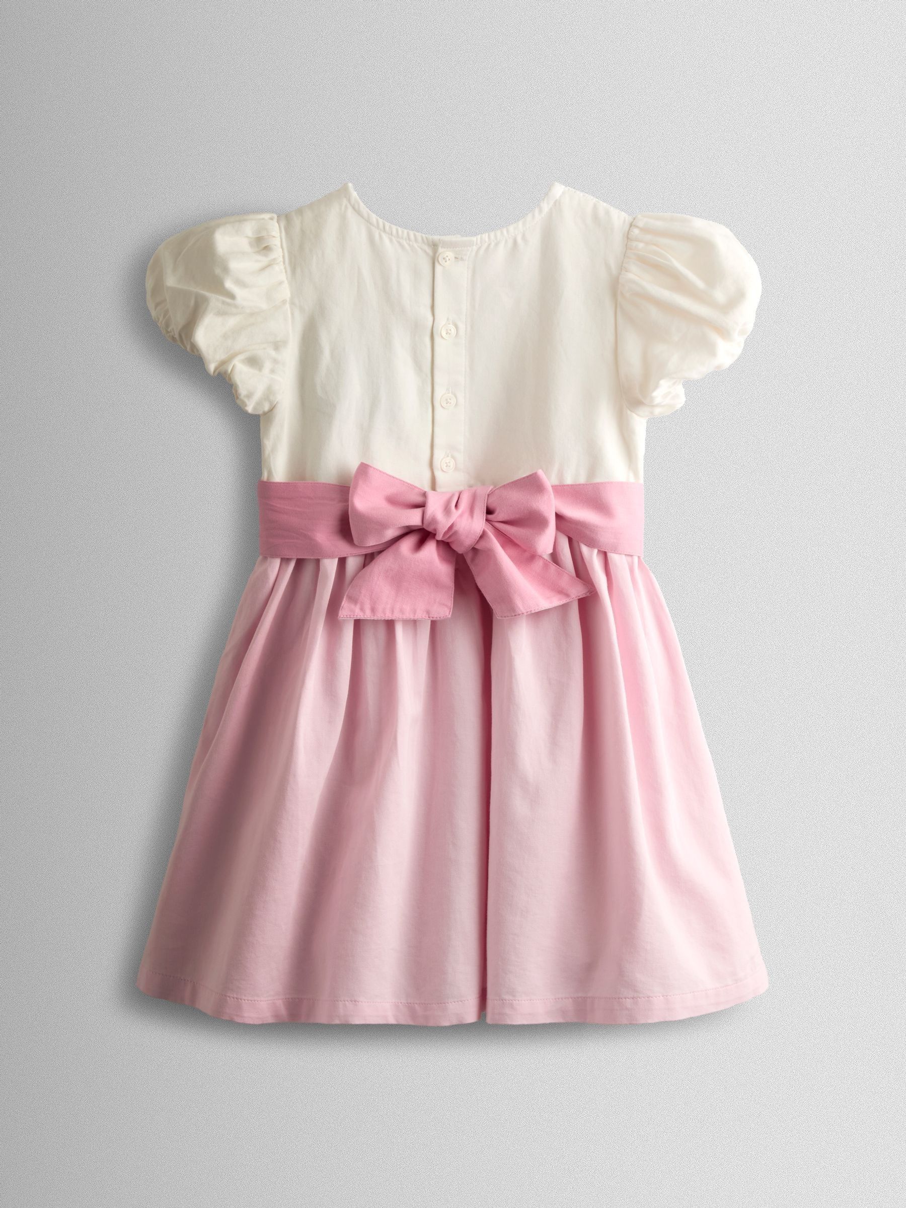 Mid Pink Smocked Satin Party Dress - Image 2 of 4