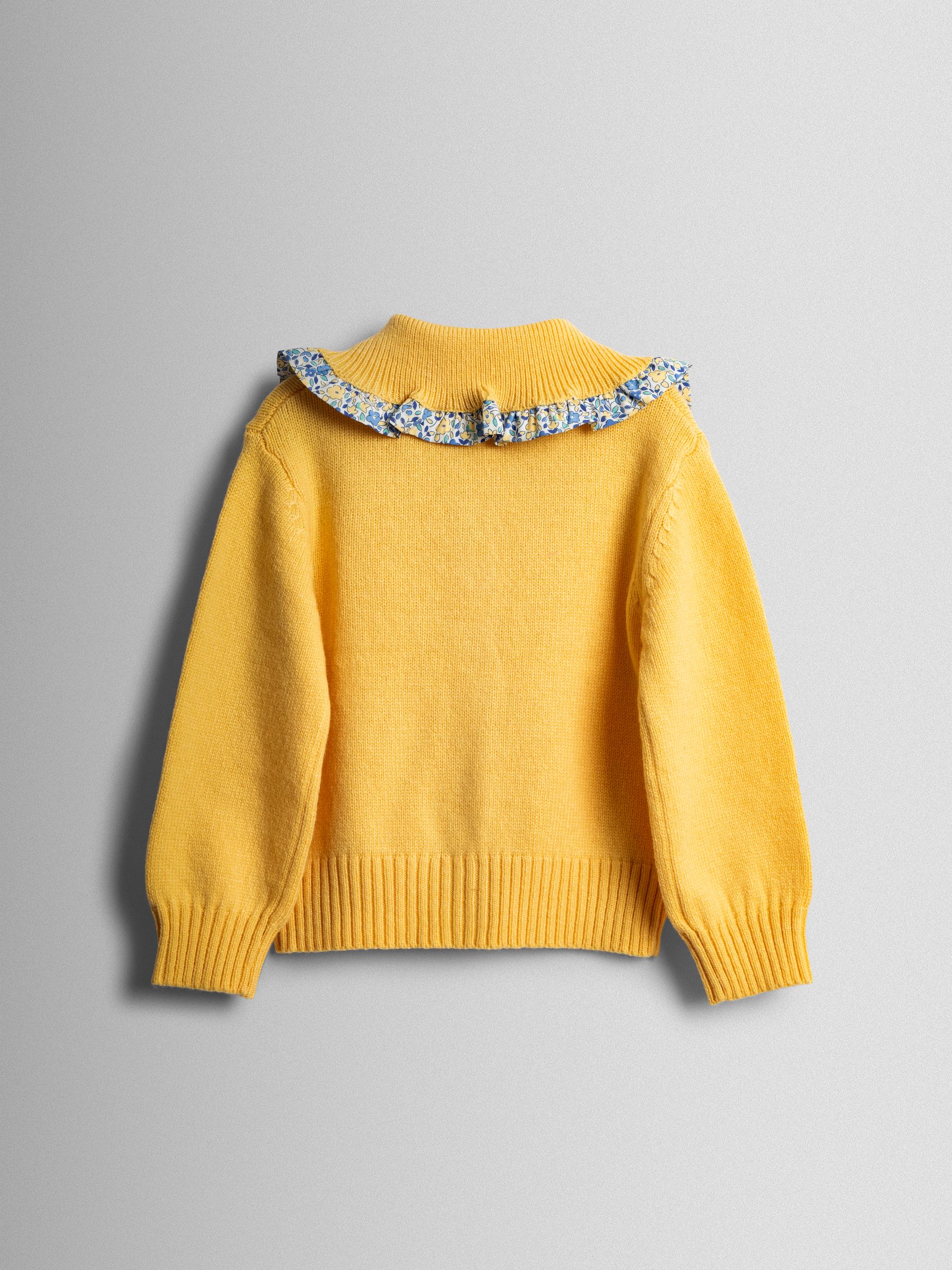 Yellow Frill Collar Ditsy Cardigan - Image 2 of 4