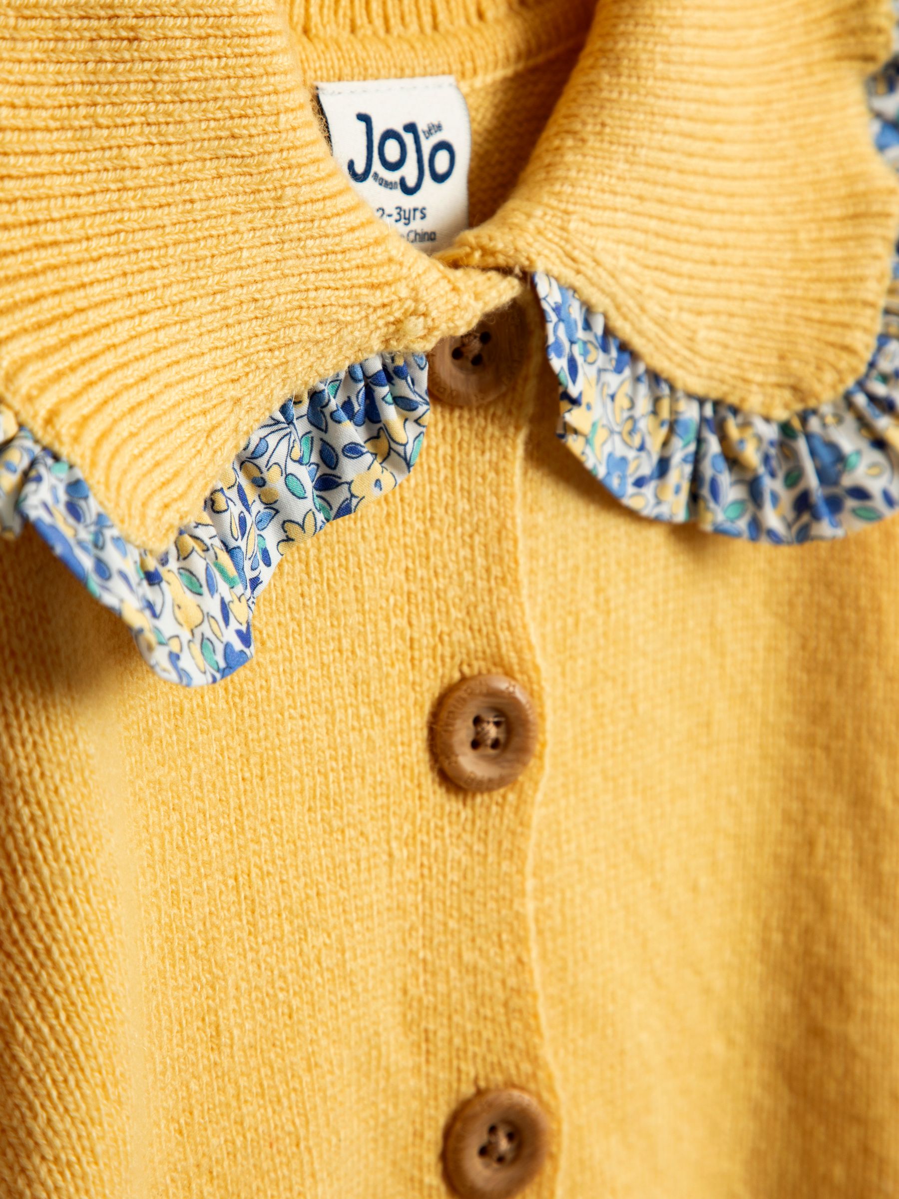 Yellow Frill Collar Ditsy Cardigan - Image 3 of 4