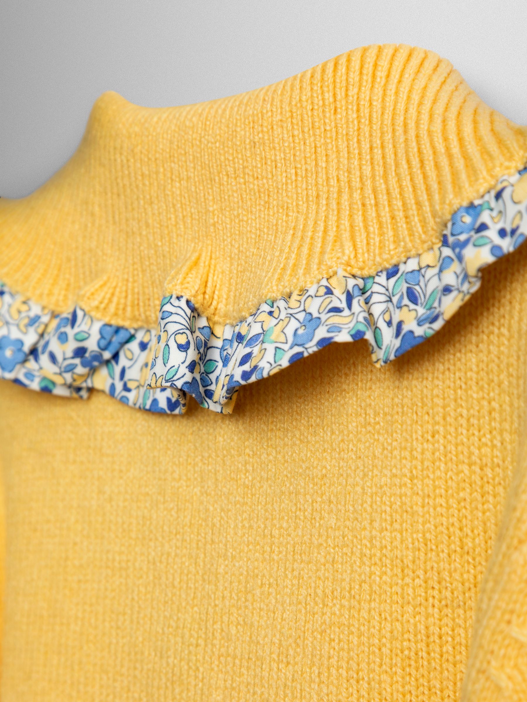 Yellow Frill Collar Ditsy Cardigan - Image 4 of 4
