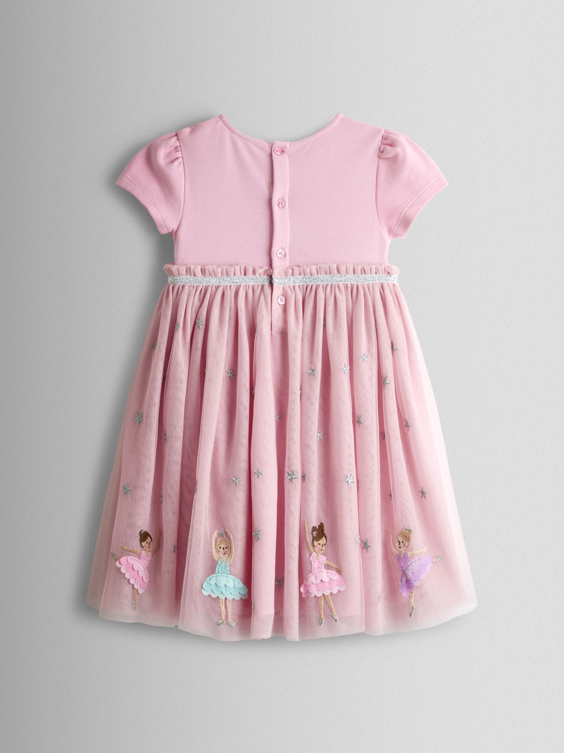 Pink Appliqué Tulle Party Dress - Image 4 of 6