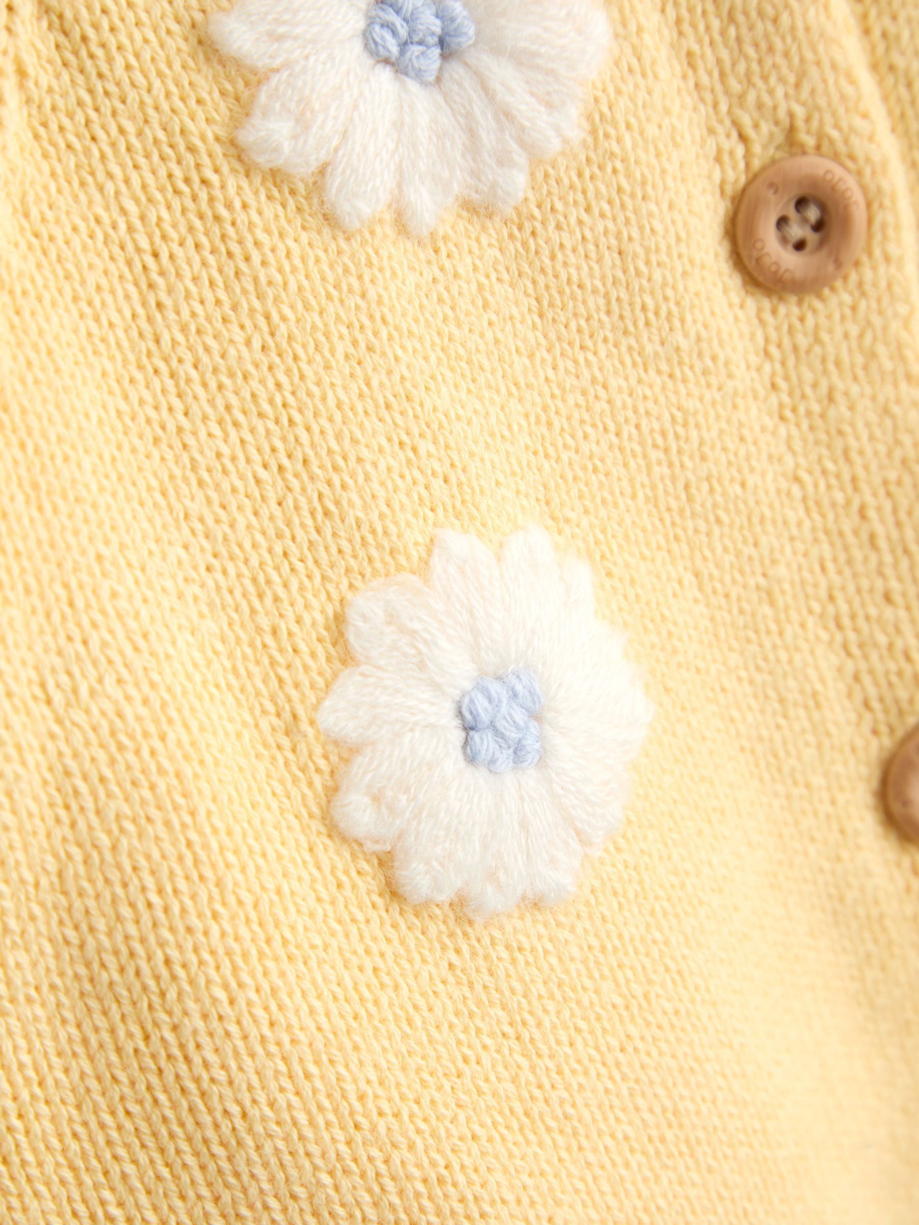 Light Yellow Daisy Embroidered Cardigan - Image 4 of 4