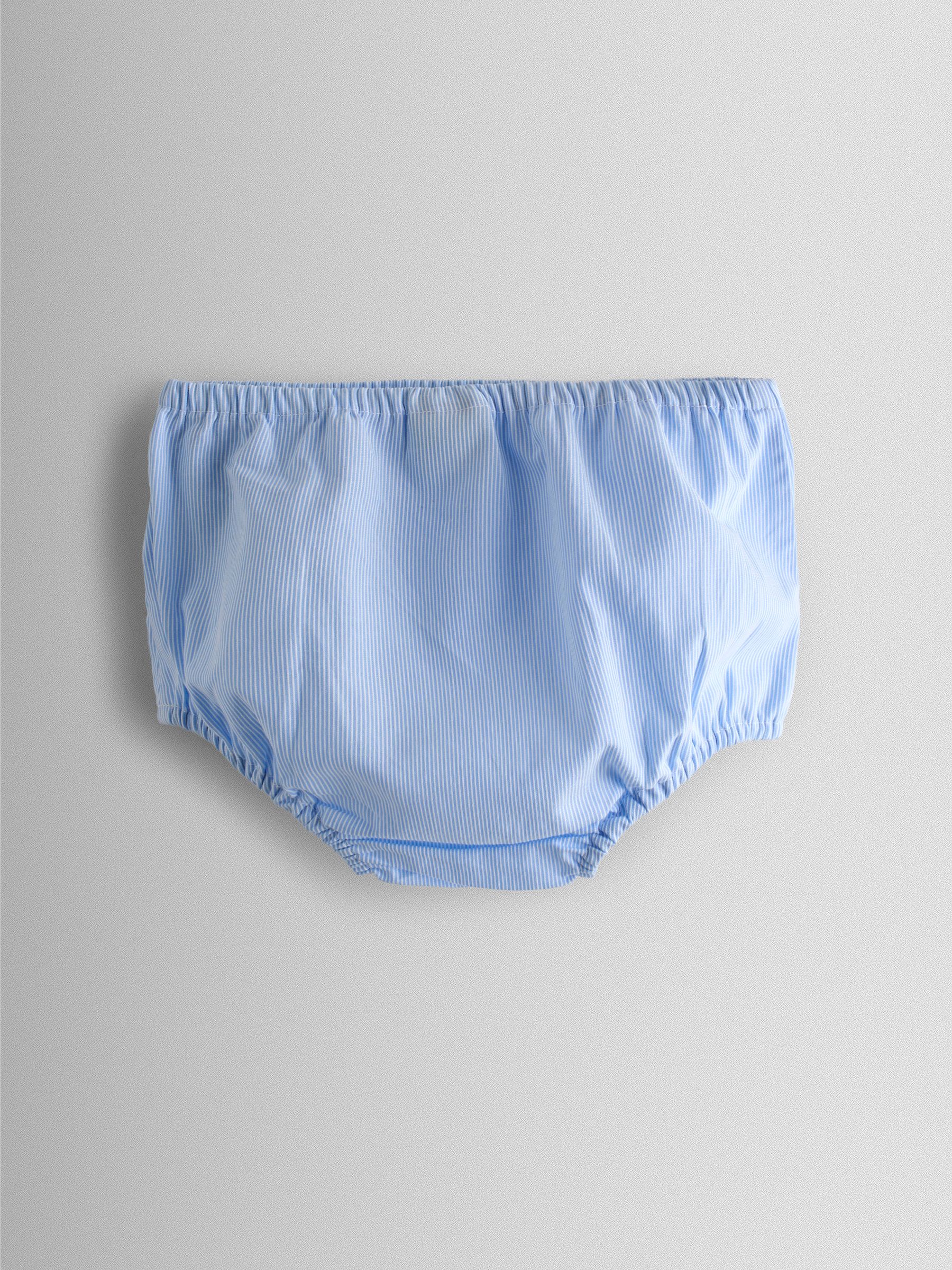 Light Blue Bud Floral Smocked Party Dress - Image 5 of 9