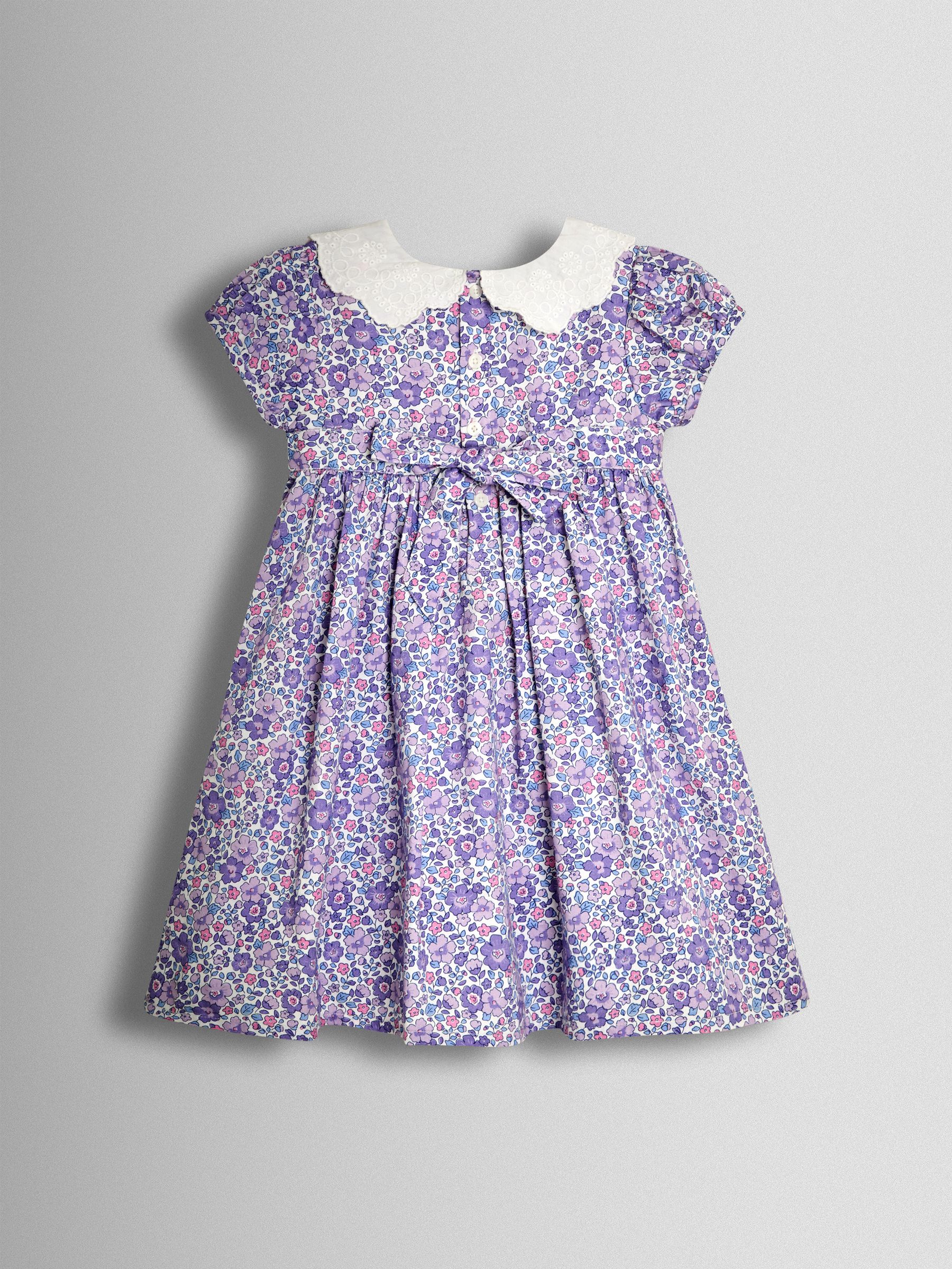 Lilac Floral Broderie Collar Party Dress - Image 3 of 7