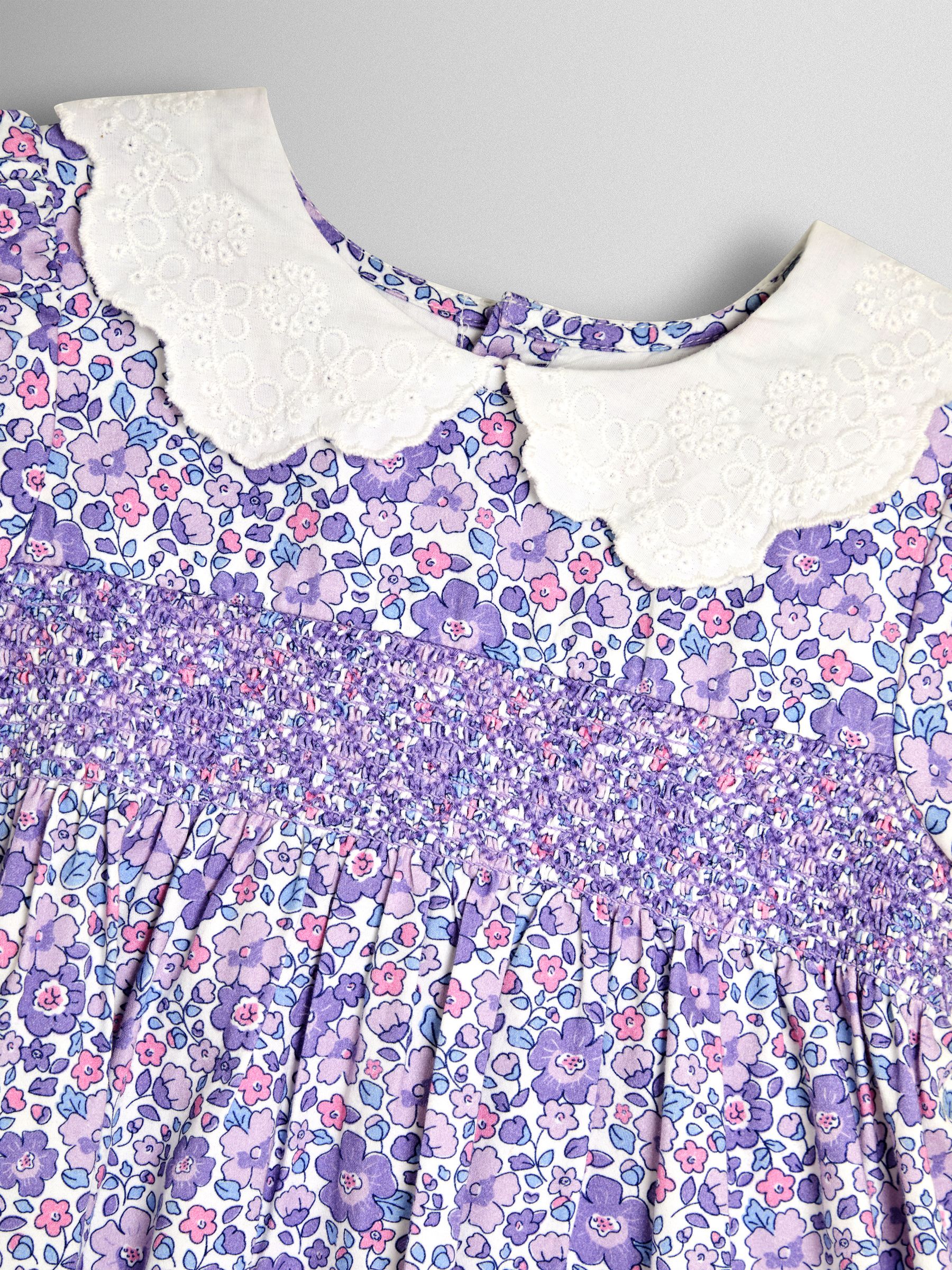 Lilac Floral Broderie Collar Party Dress | JoJo Maman Bébé USA