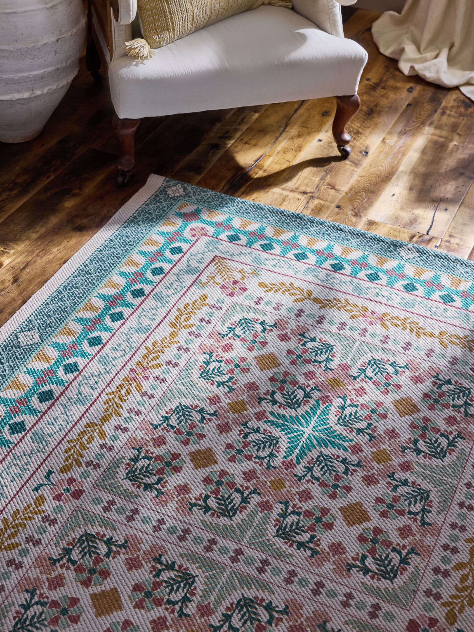 Multi Tile Print Washable Rug - Image 2 of 5