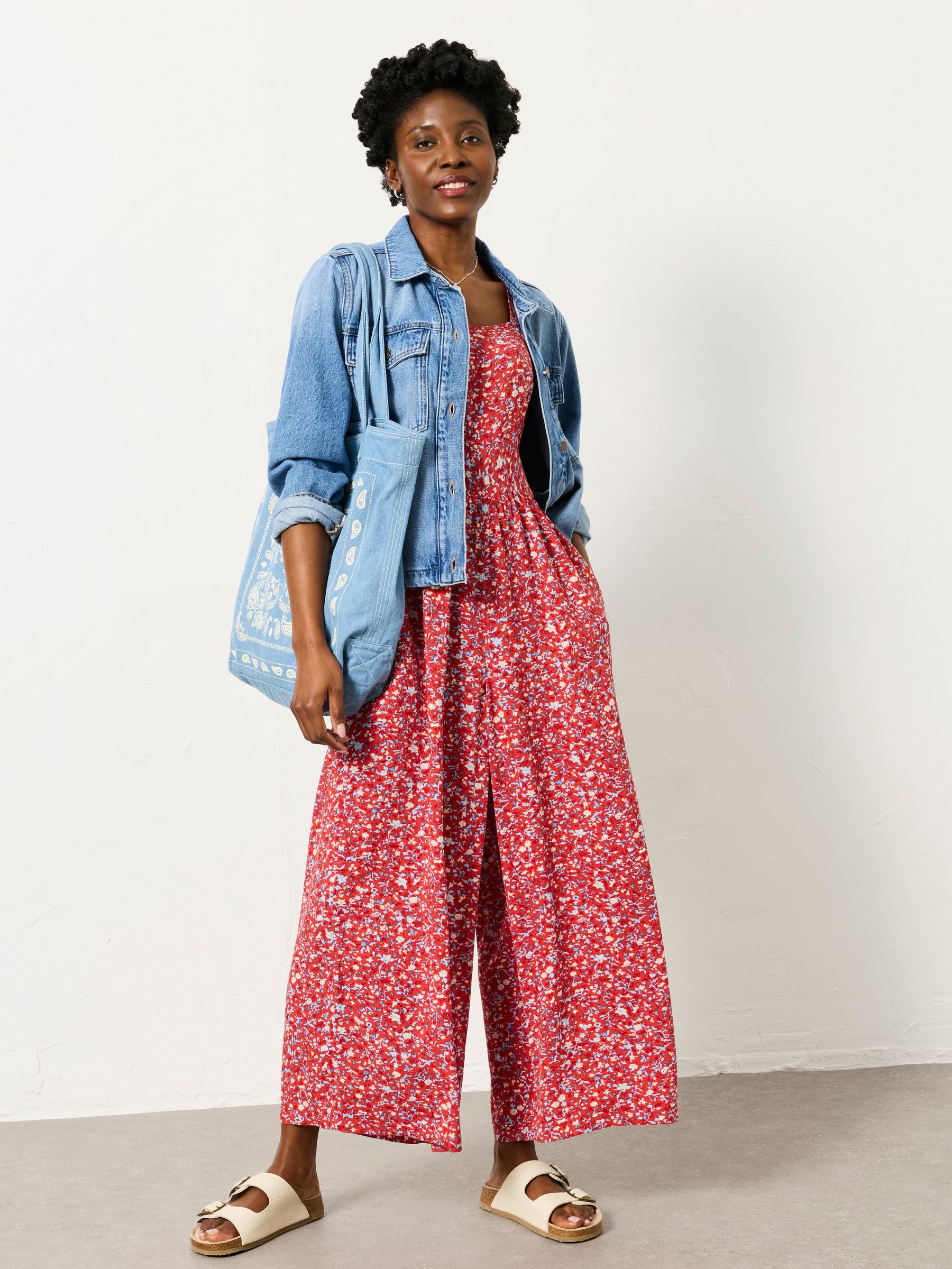 Red Surf Ditsy Petite Petite Ruby Jumpsuit - Image 1 of 6