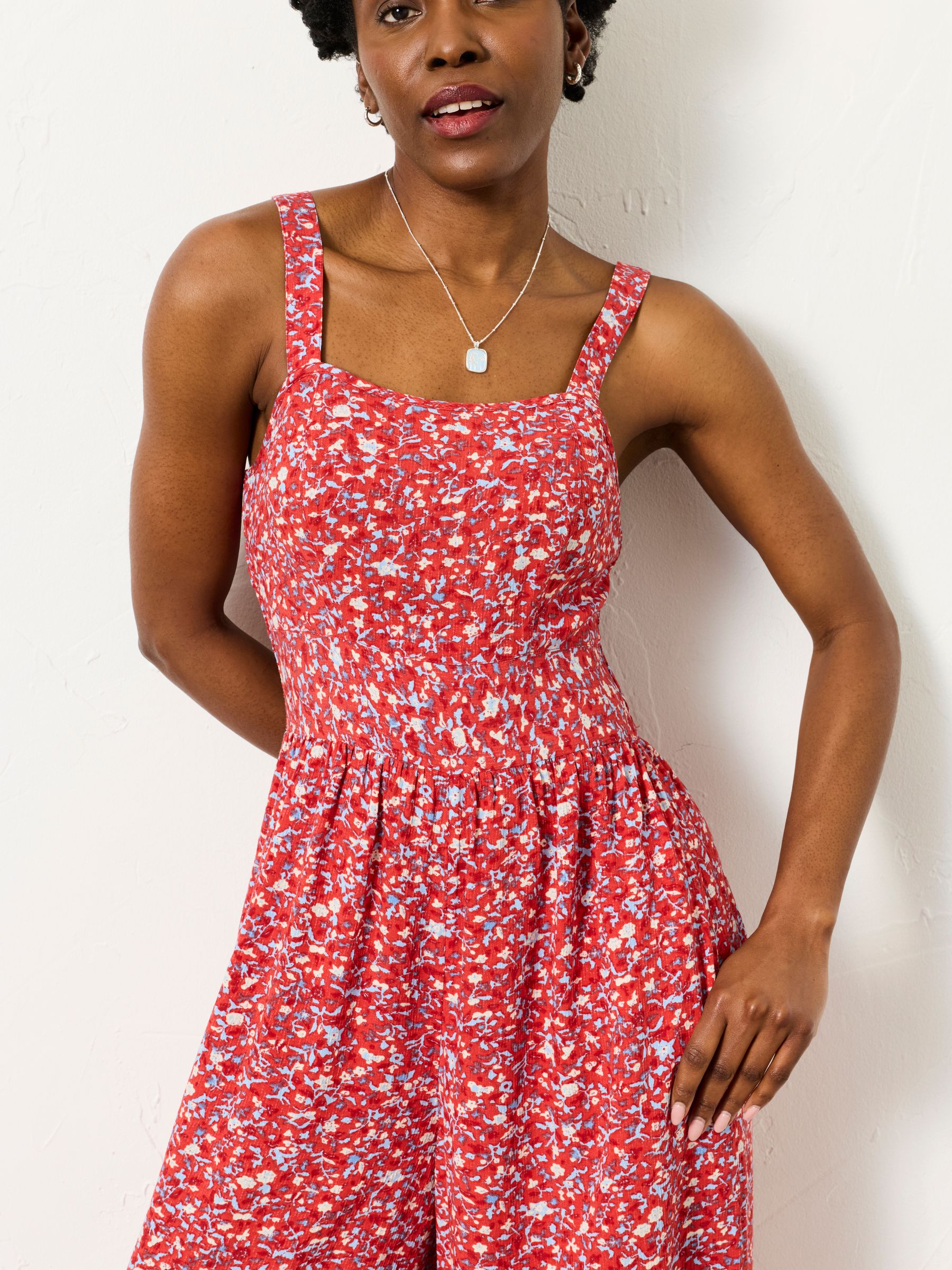 Red Surf Ditsy Petite Petite Ruby Jumpsuit - Image 3 of 6