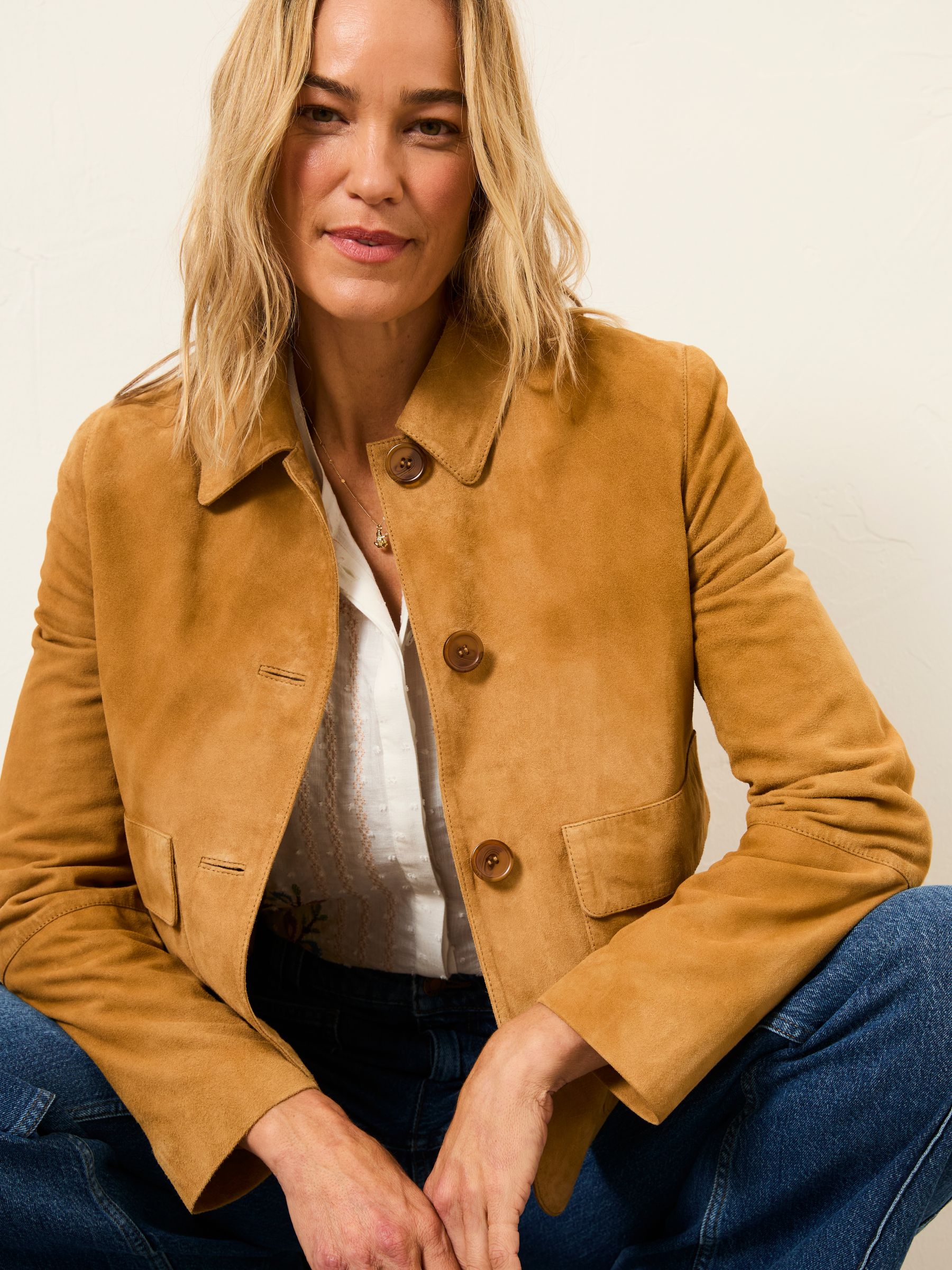 Eliza Stone Petite Suede Jacket | FatFace USA