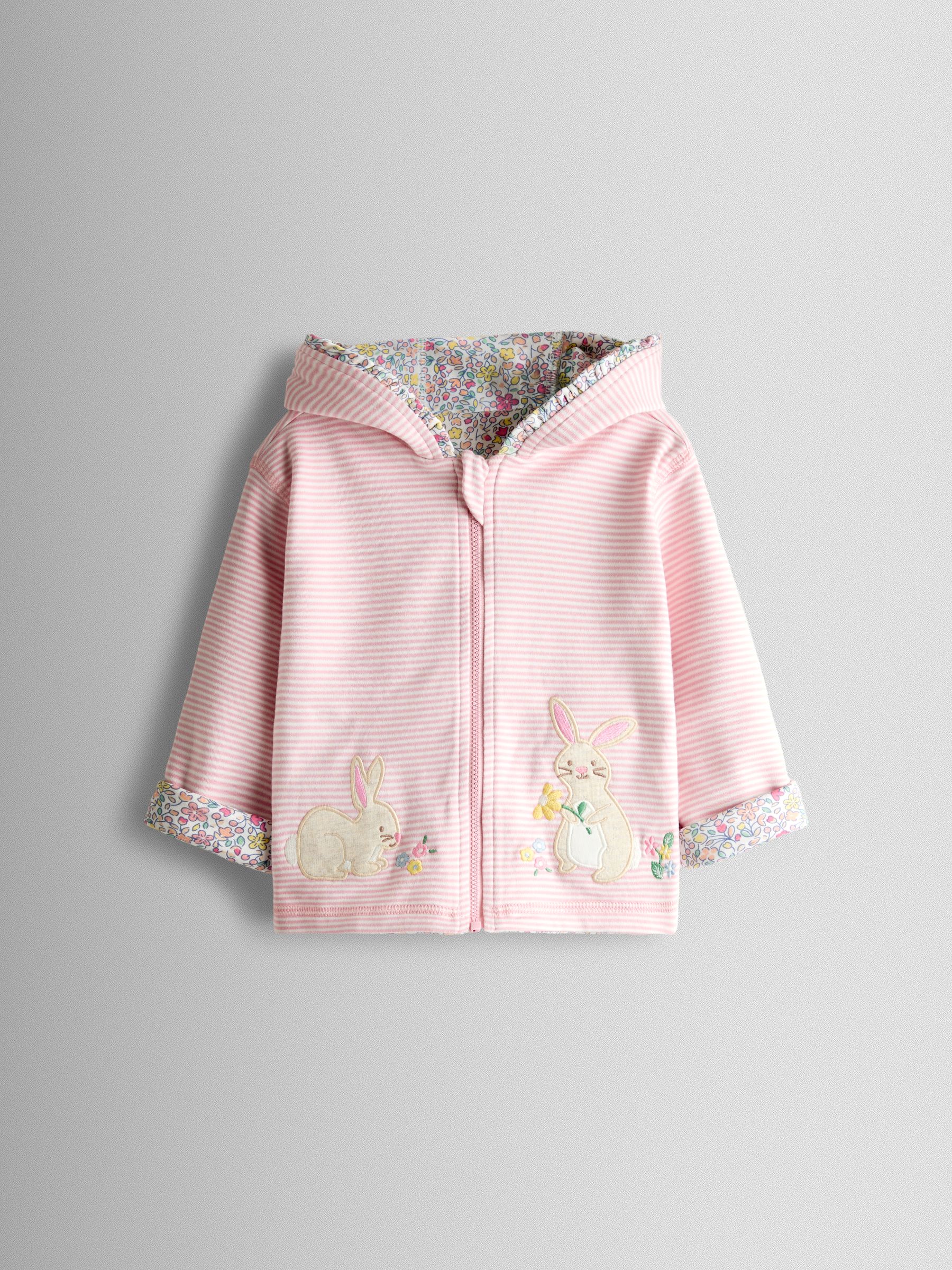 Light Pink Bunny Ditsy Reversible Hoodie - Image 2 of 9