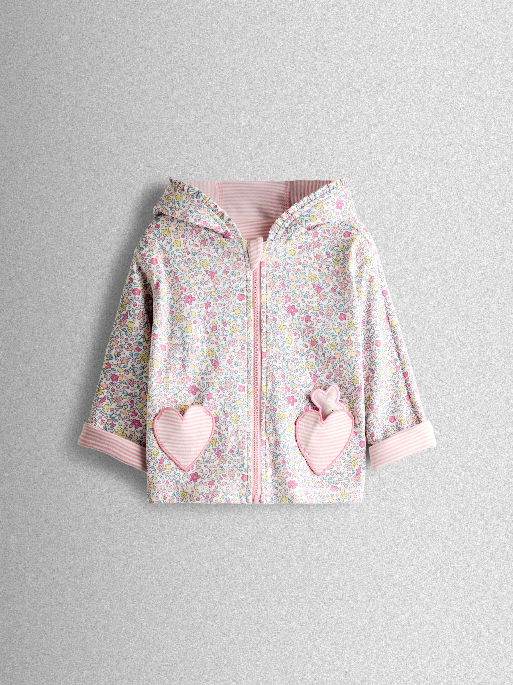 Light Pink Bunny Ditsy Reversible Hoodie - Image 4 of 9
