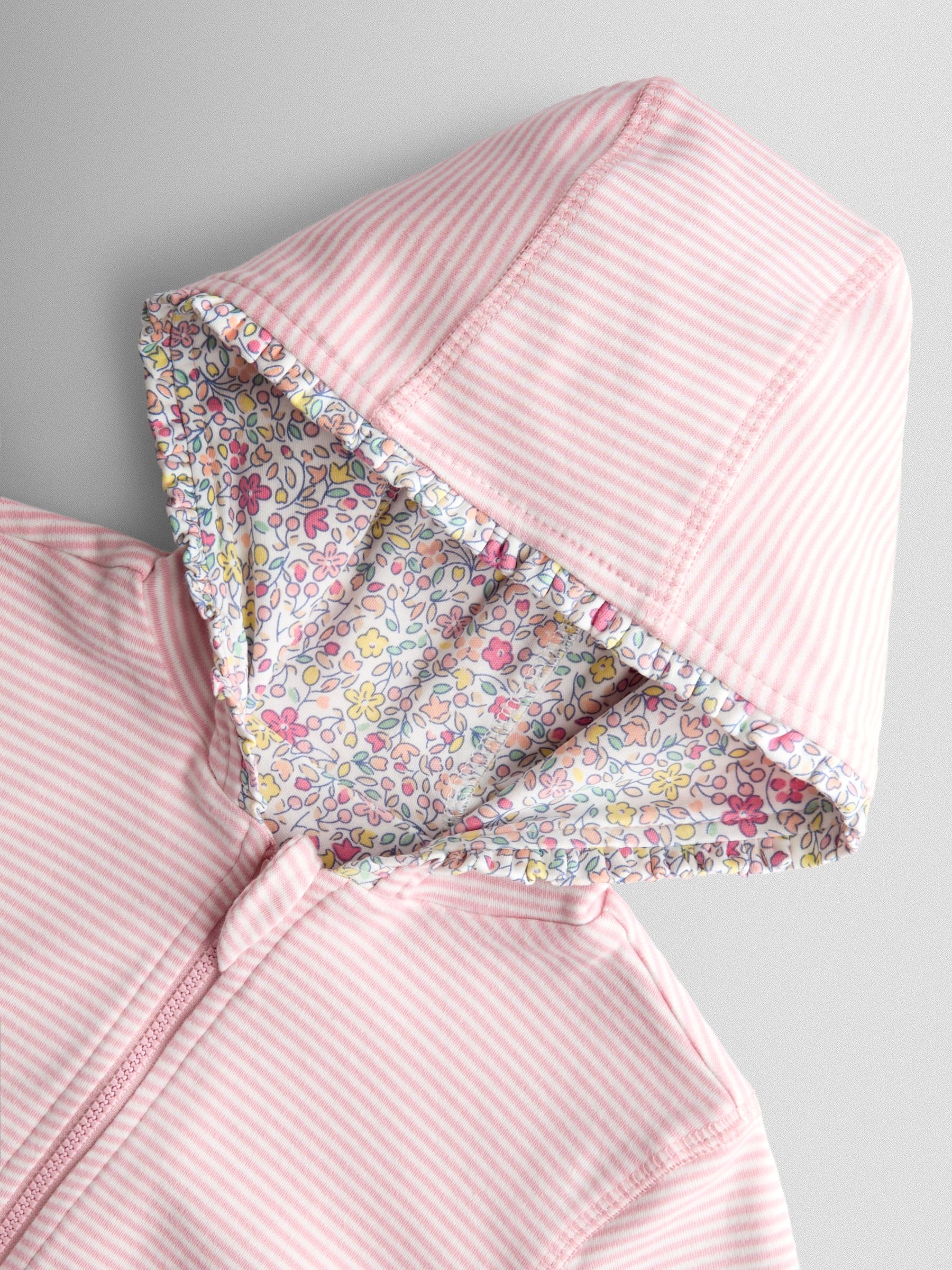 Light Pink Bunny Ditsy Reversible Hoodie - Image 6 of 9