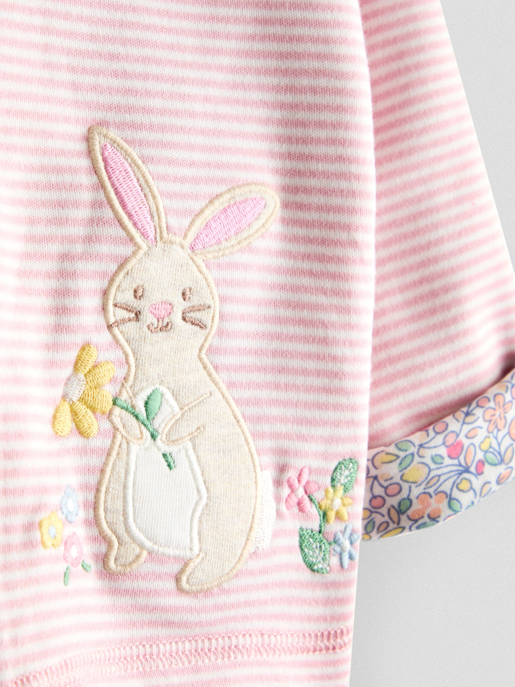 Light Pink Bunny Ditsy Reversible Hoodie - Image 8 of 9