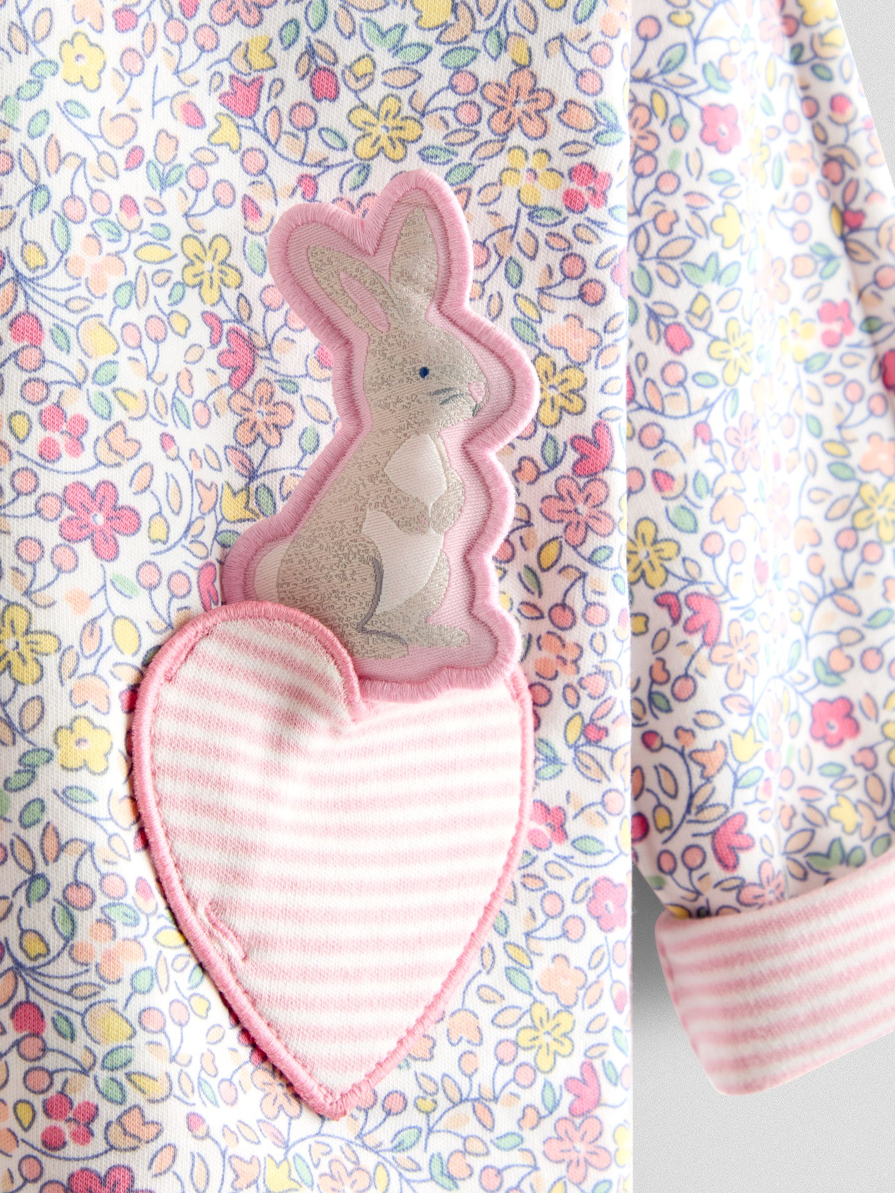 Light Pink Bunny Ditsy Reversible Hoodie - Image 9 of 9