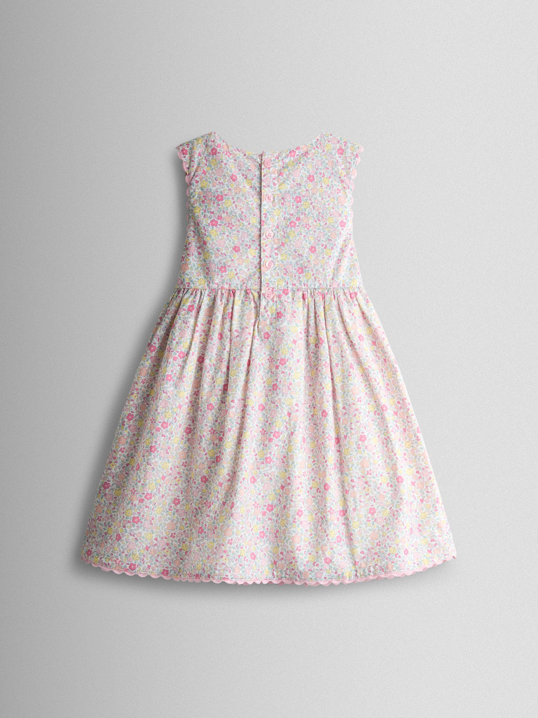 Pink Floral Duck Appliqué Pocket Sleeveless Dress - Image 2 of 4