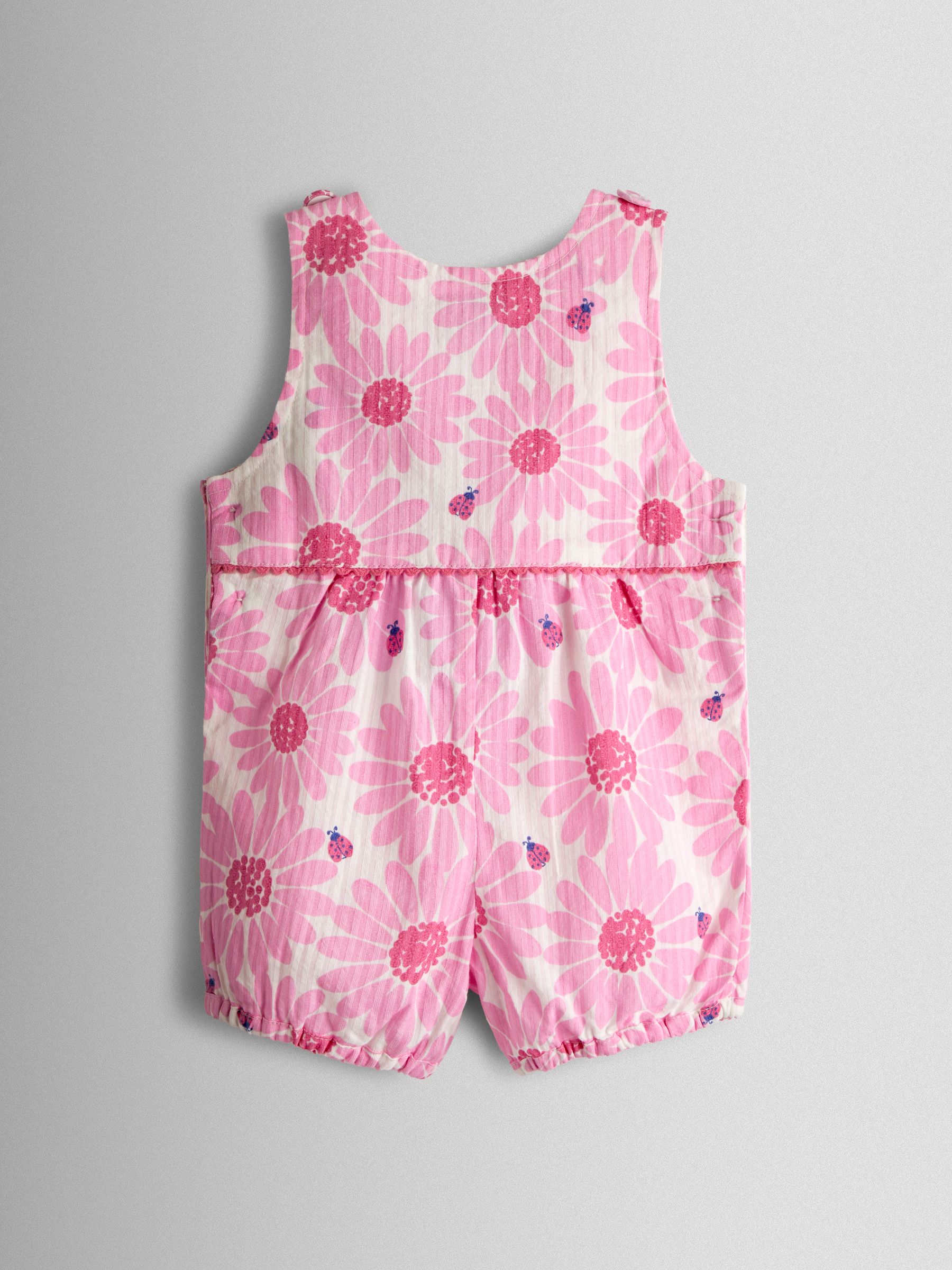 Pink Printed Seersucker Dungaree - Image 2 of 3