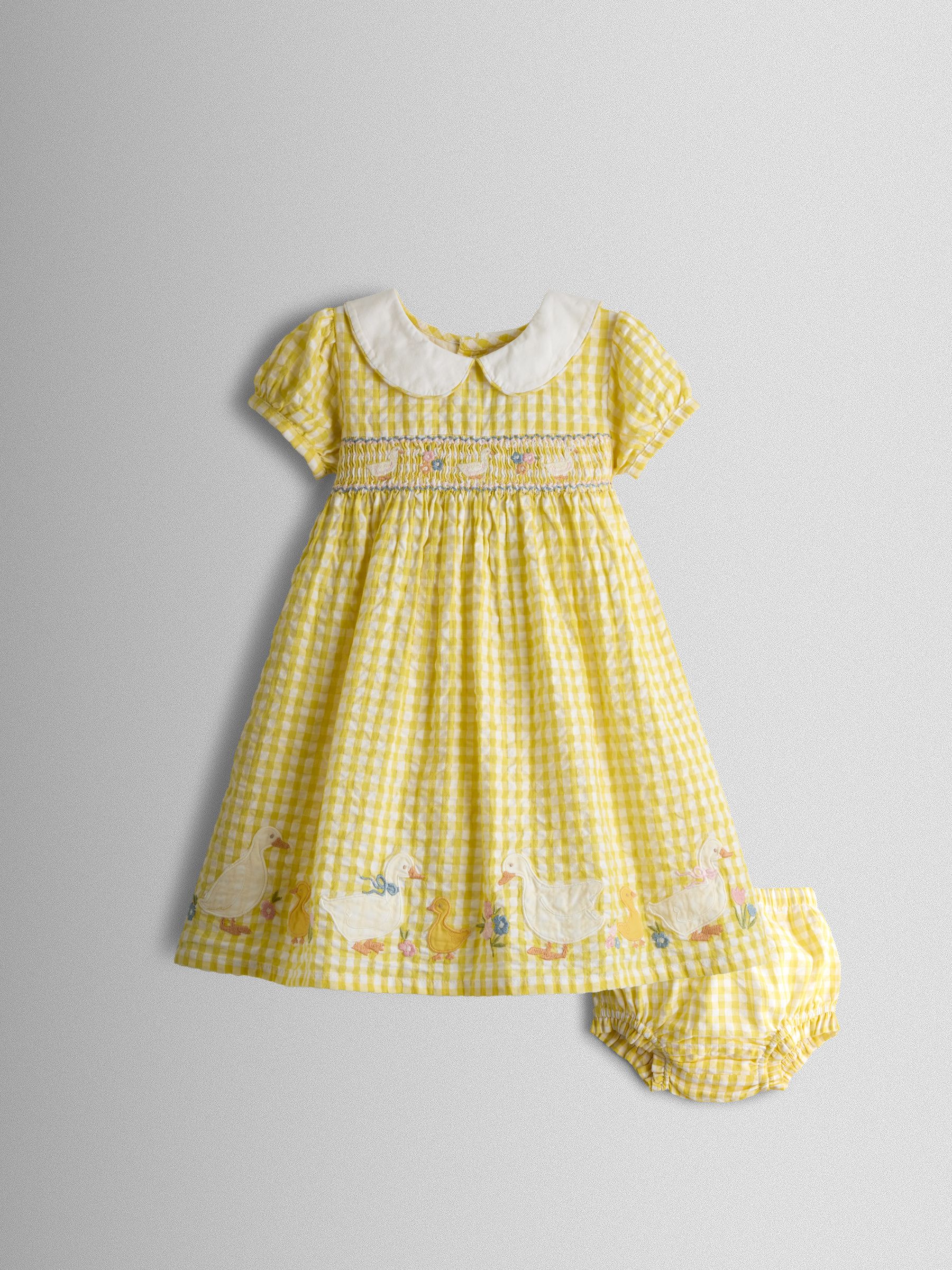 Yellow Duck Appliqué Smocked Dress - Image 1 of 8