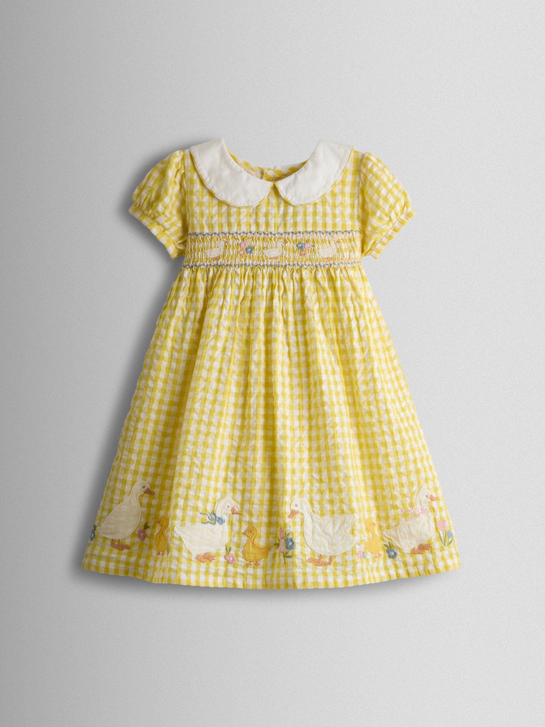 Yellow Duck Appliqué Smocked Dress - Image 2 of 8
