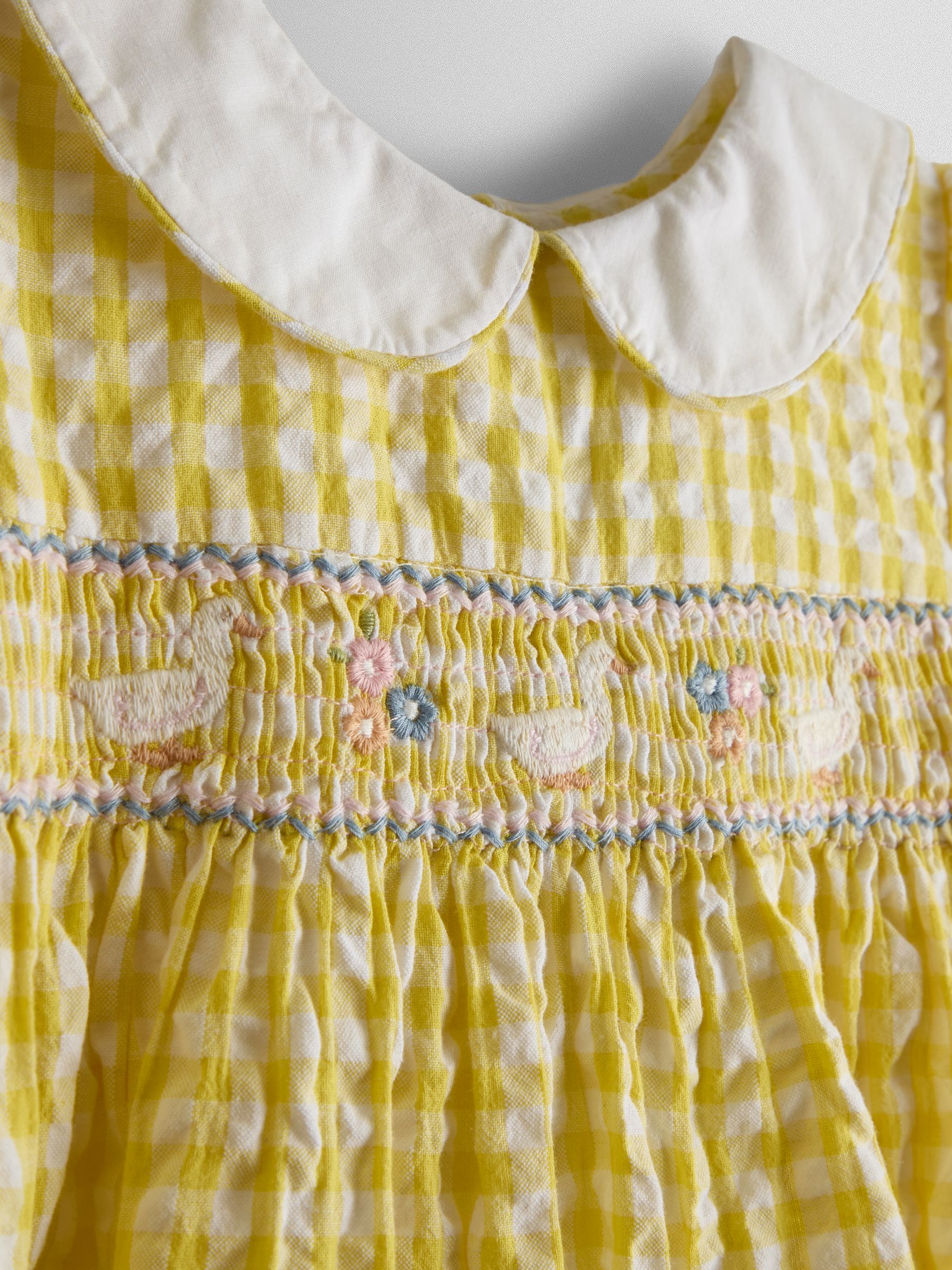 Yellow Duck Appliqué Smocked Dress - Image 7 of 8