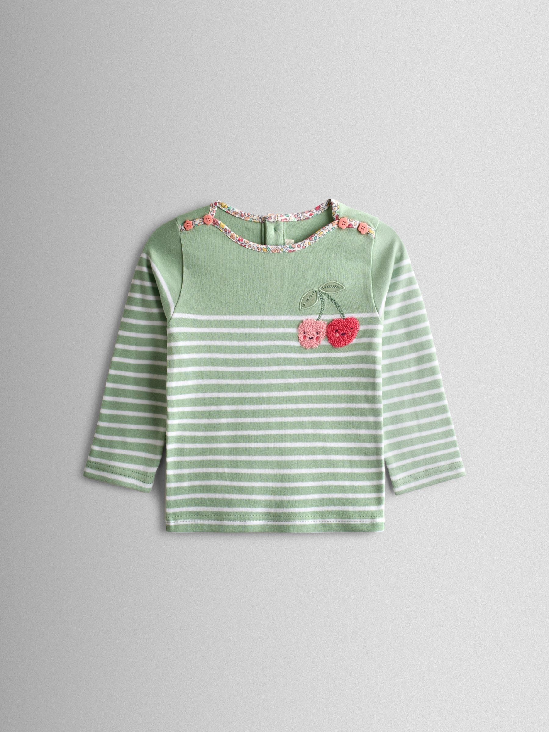 Light Green Cherry Breton Top - Image 1 of 5