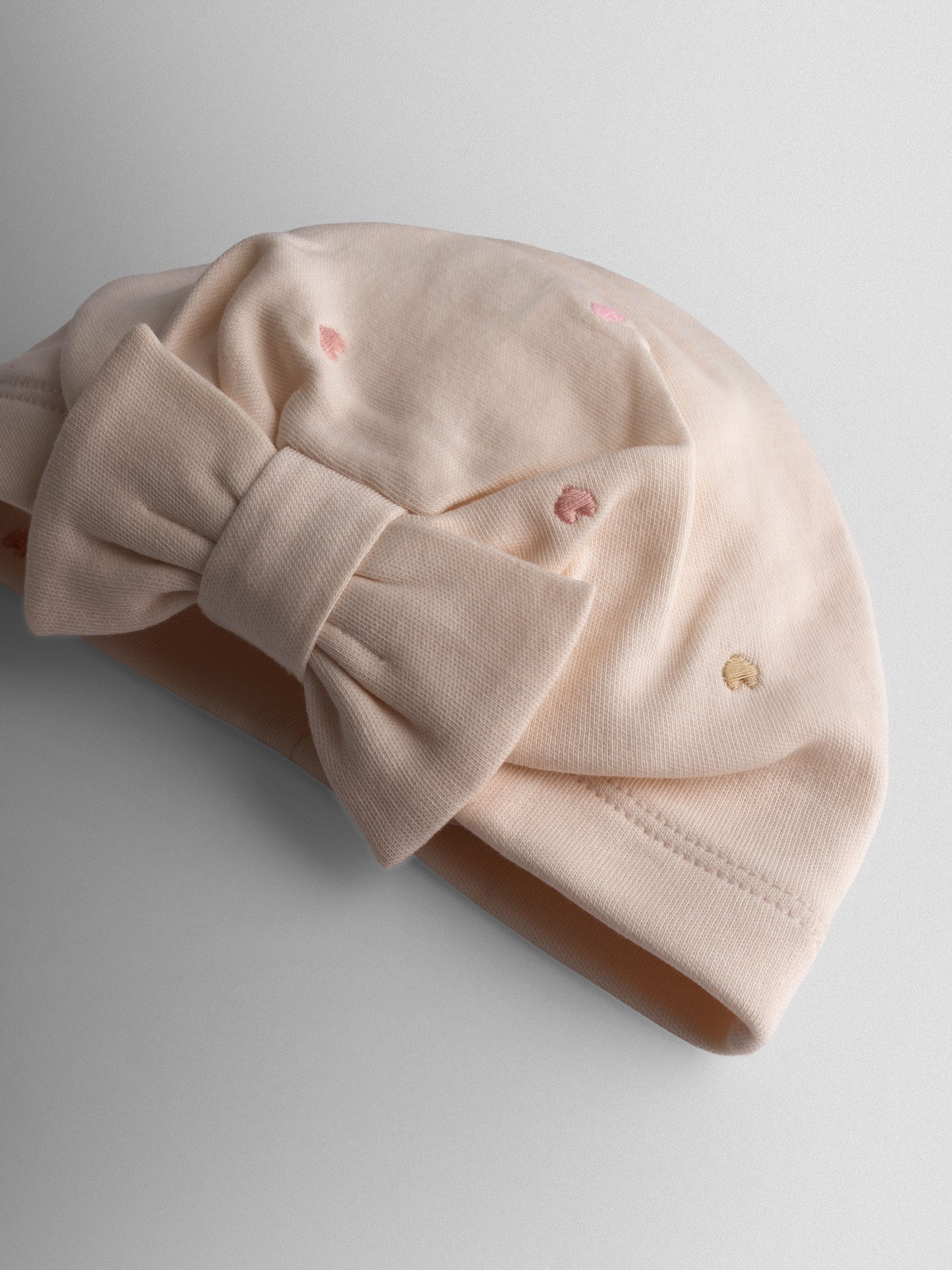 Cream Heart Embroidered 2-Pack Turbans - Image 6 of 6 Cream Heart Embroidered 2-Pack Turbans - Image 6 of 6