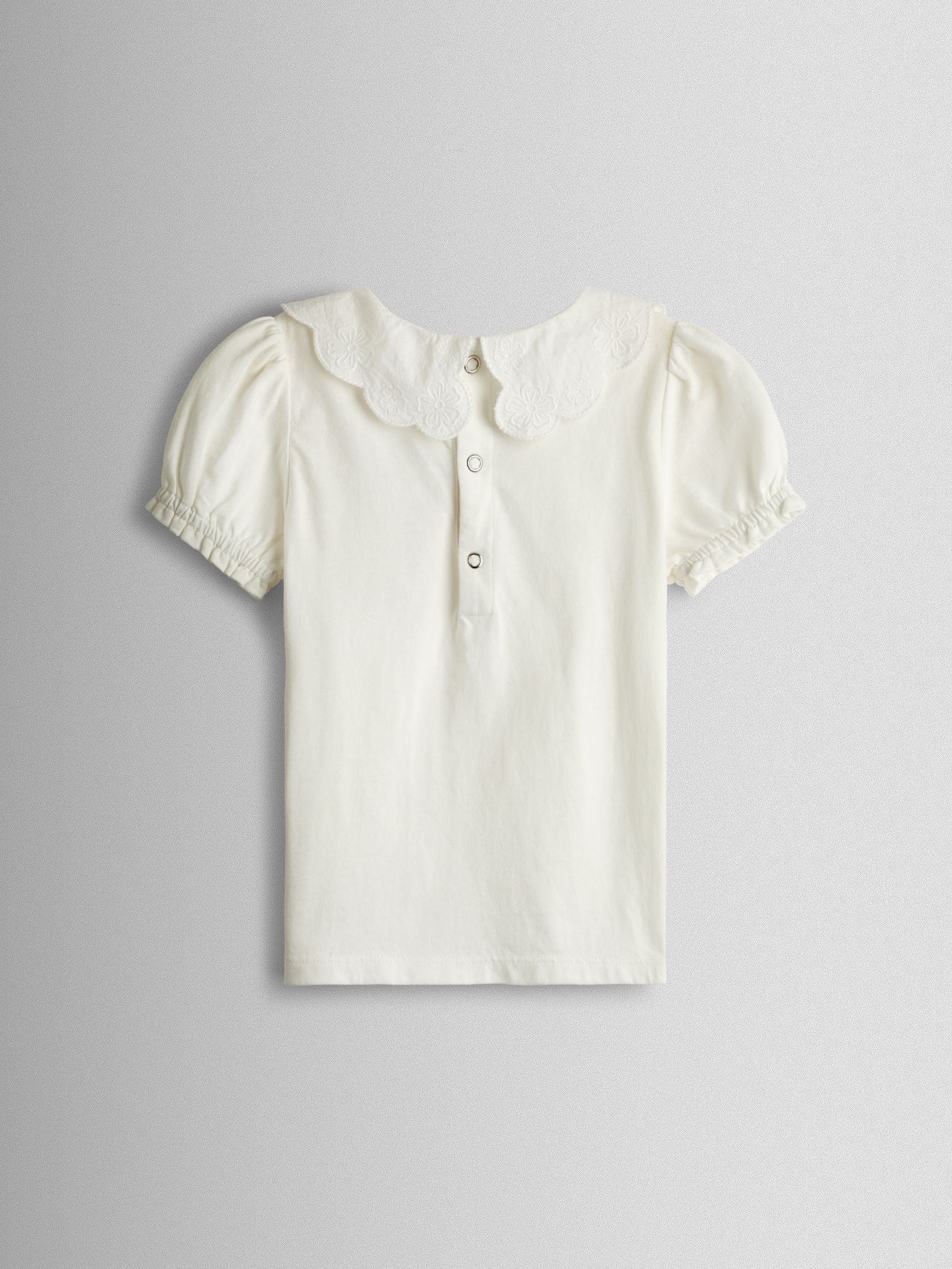 Rose Pink Broderie Collar T-Shirt & Printed Tulle Skirt Set - Image 3 of 7