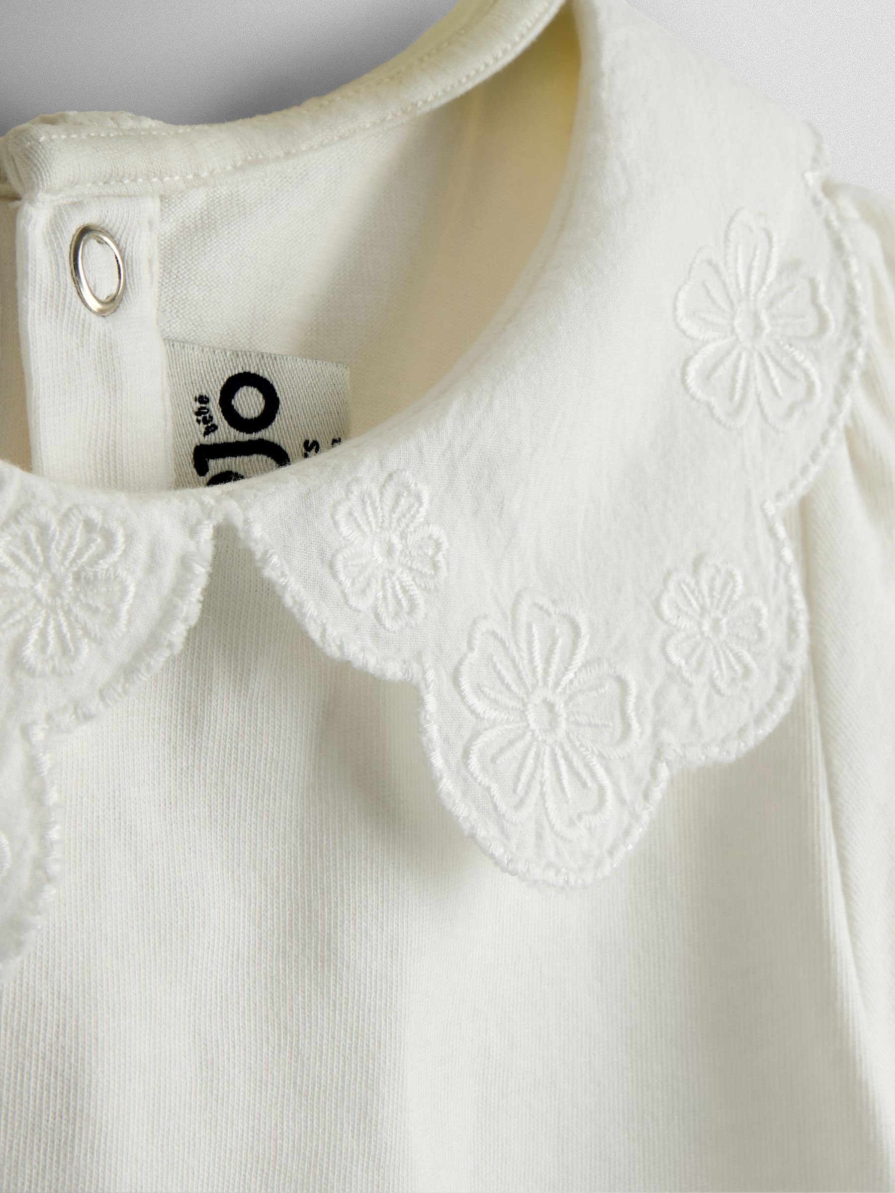 Rose Pink Broderie Collar T-Shirt & Printed Tulle Skirt Set - Image 6 of 7