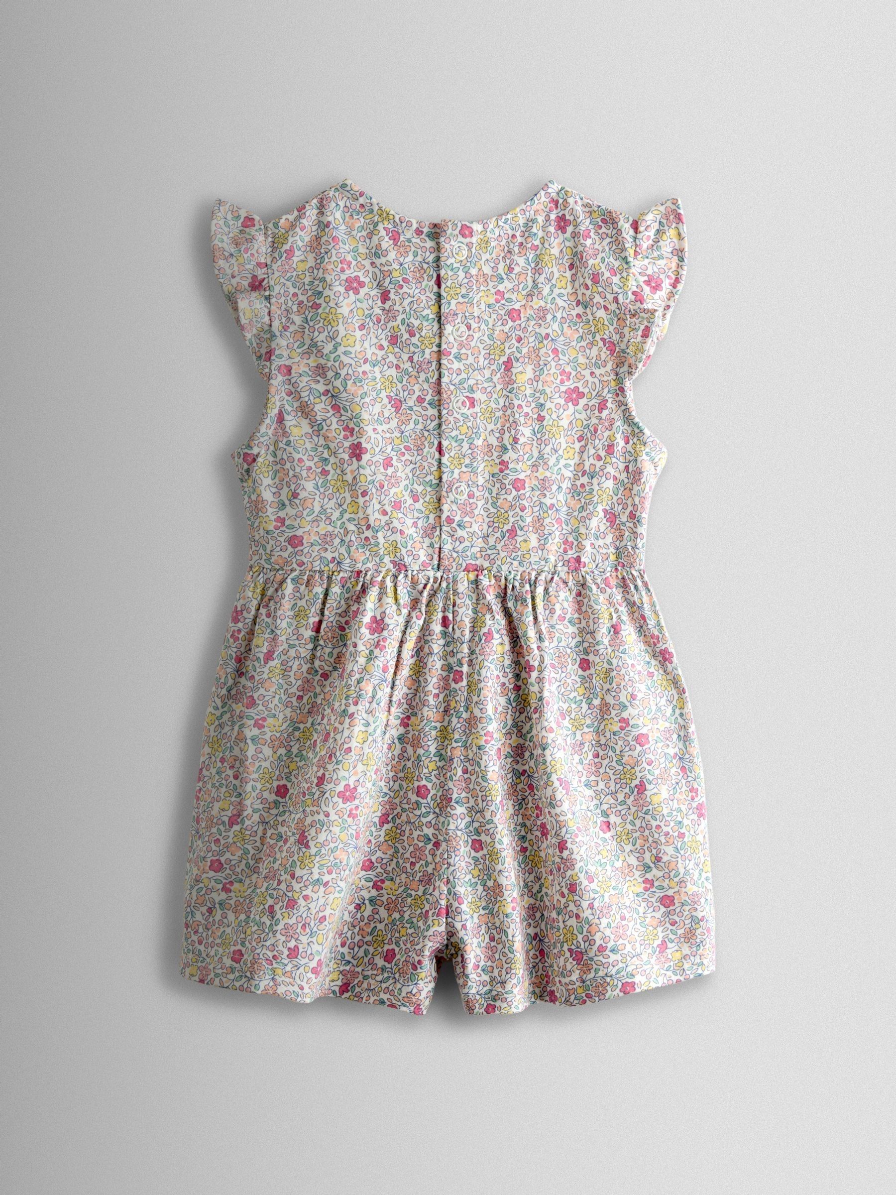 Light Pink Ditsy Frill Sleeve Playsuit - Image 2 of 3 Light Pink Ditsy Frill Sleeve Playsuit - Image 2 of 3