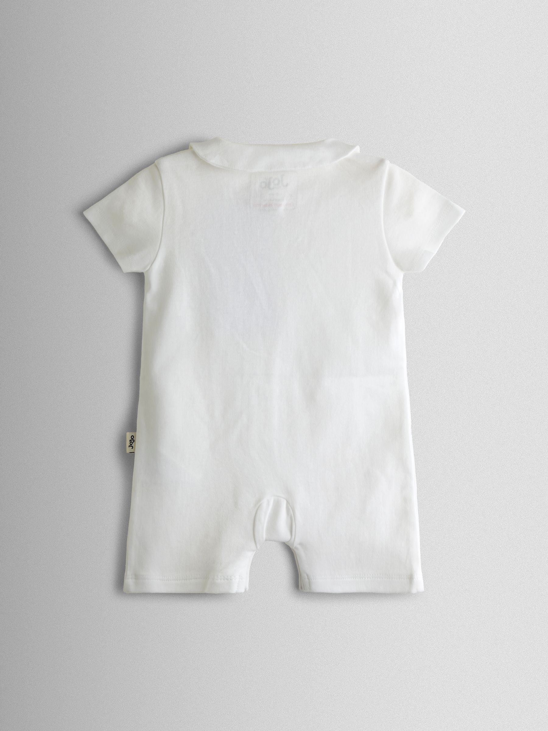 White Duck Embroidered Organic Cotton Short Sleeve Sleepsuit - Image 4 of 5