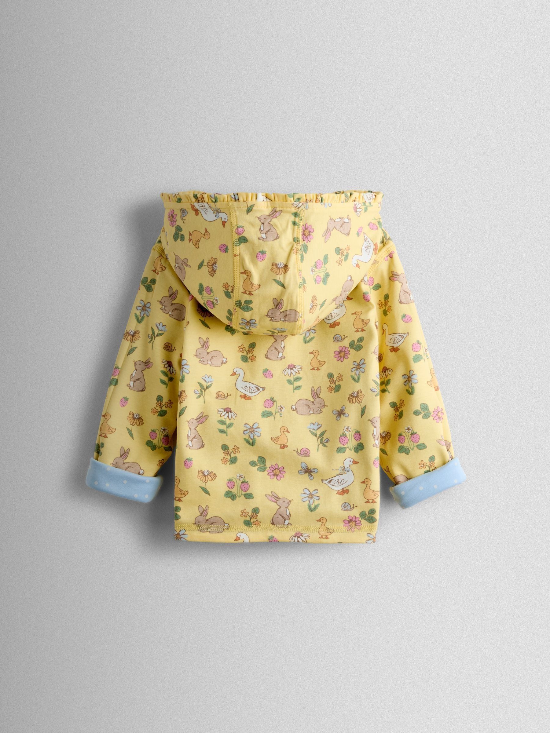 Light Yellow Yellow Duck and Bunny Reversible Hoodie - Image 5 of 9