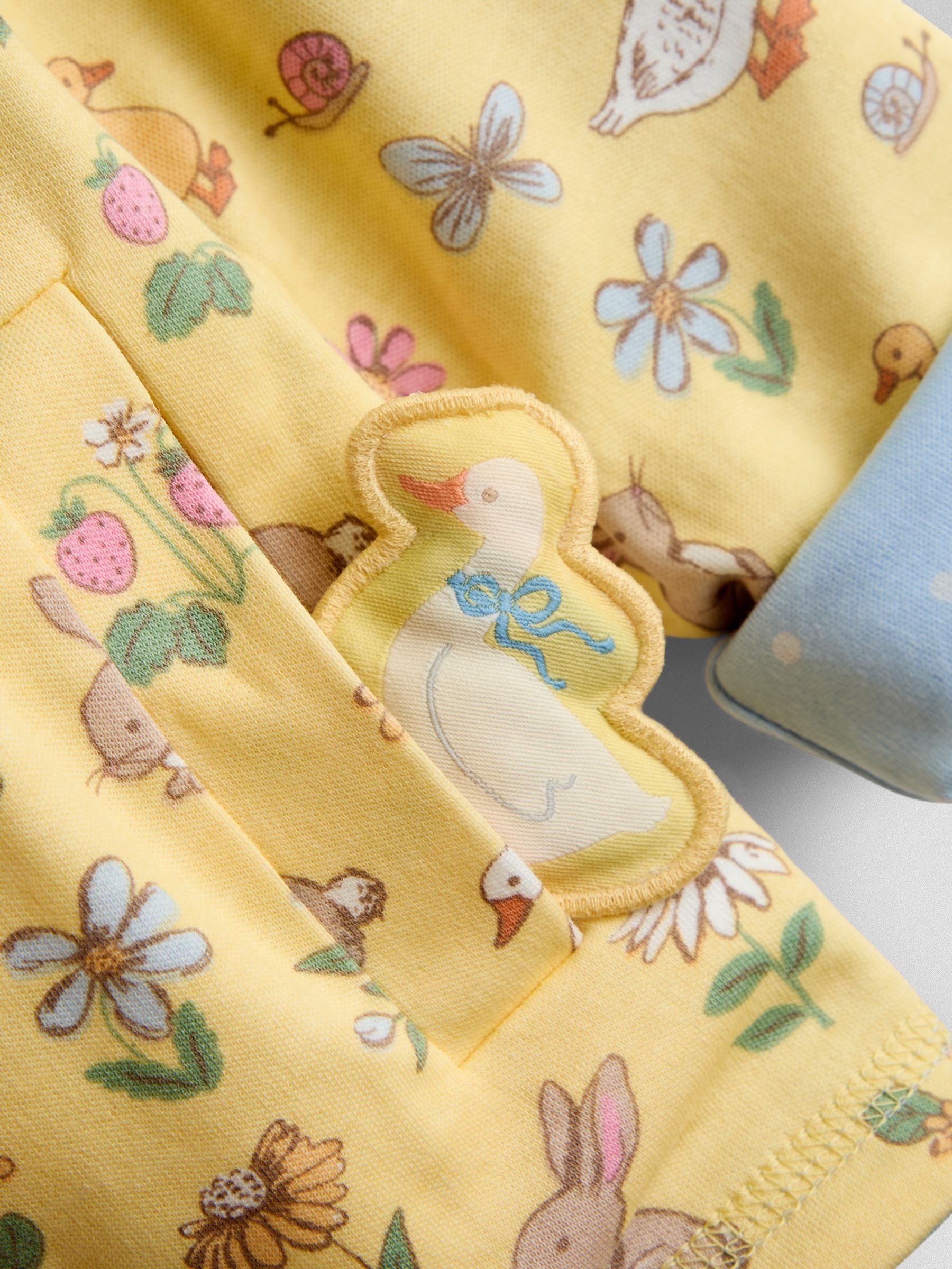 Light Yellow Yellow Duck and Bunny Reversible Hoodie - Image 9 of 9