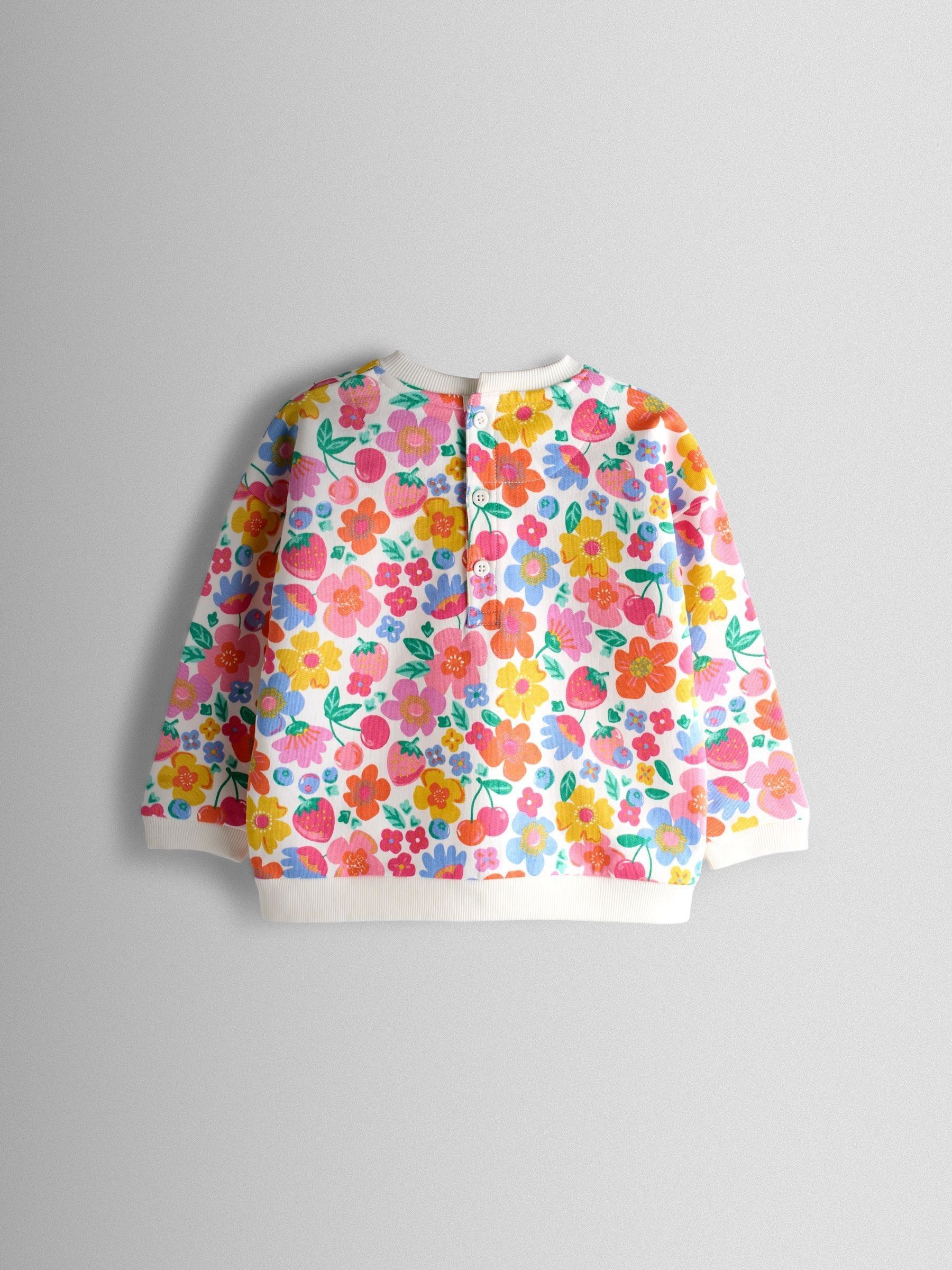 Light Pink Bold Floral Sweatshirt - Image 2 of 3