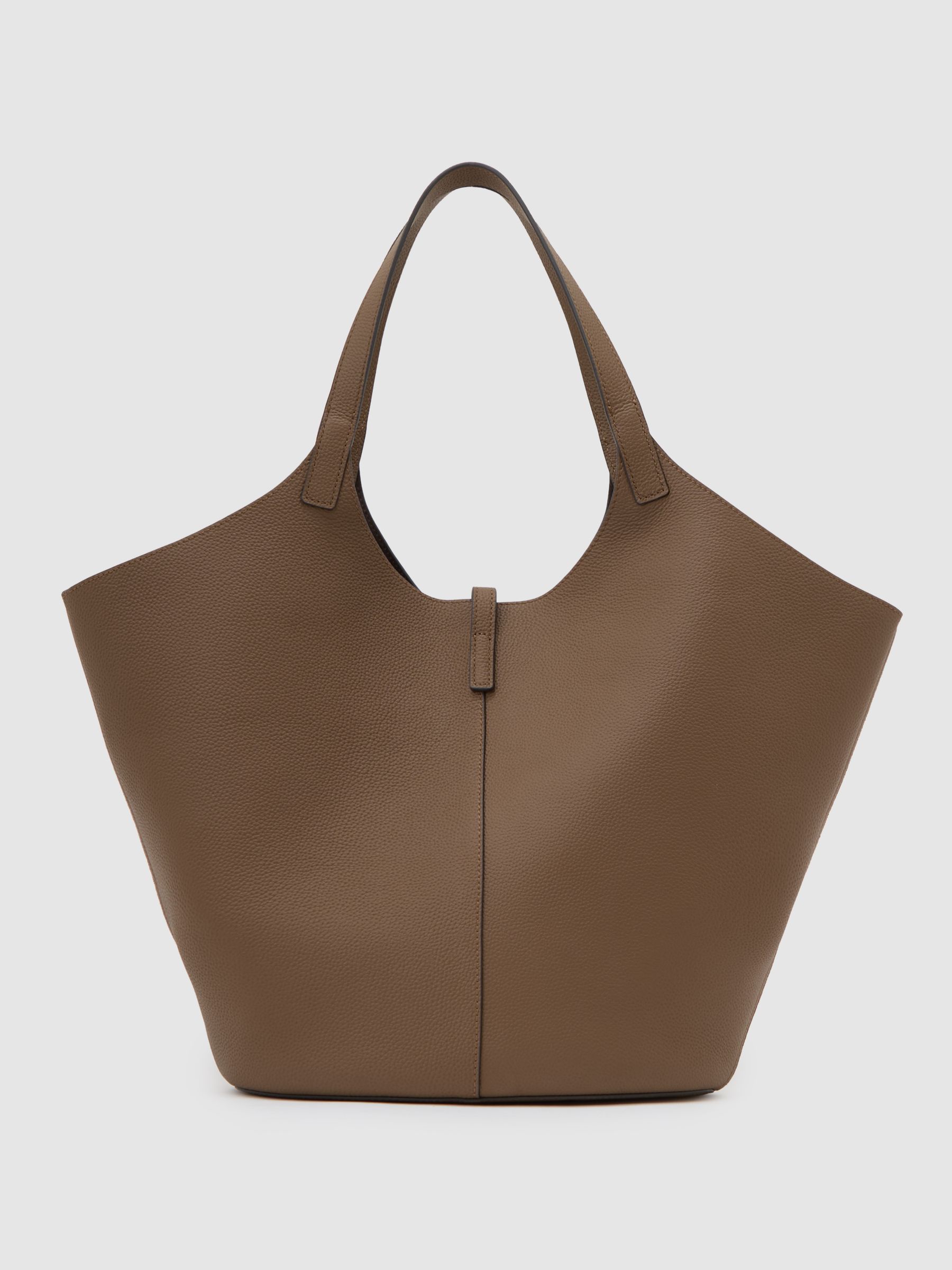 Leather And Suede Tote Bag in Tan - image 3