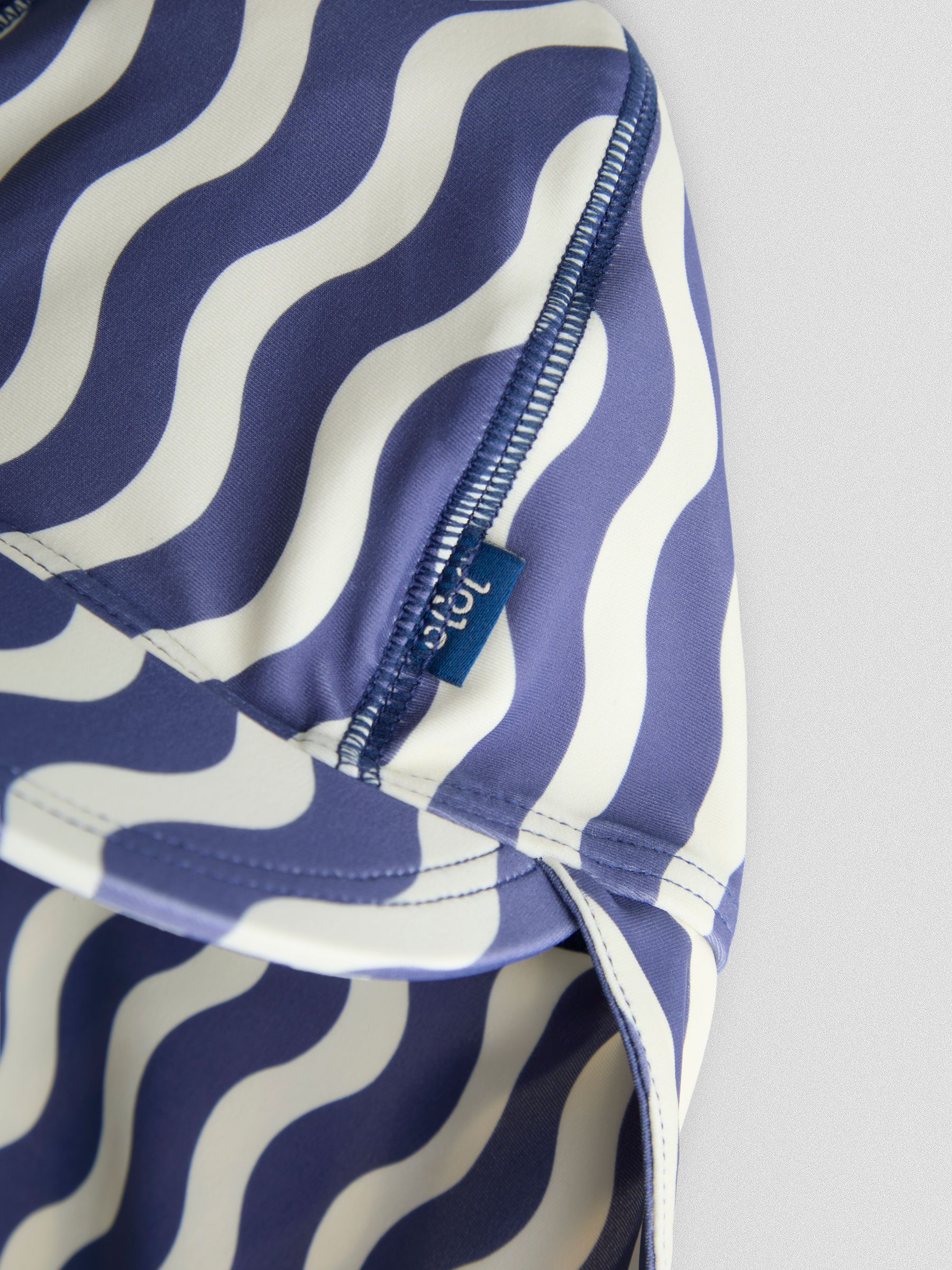 Navy Blue Wavy Sun Protection Swim Hat - Image 2 of 3