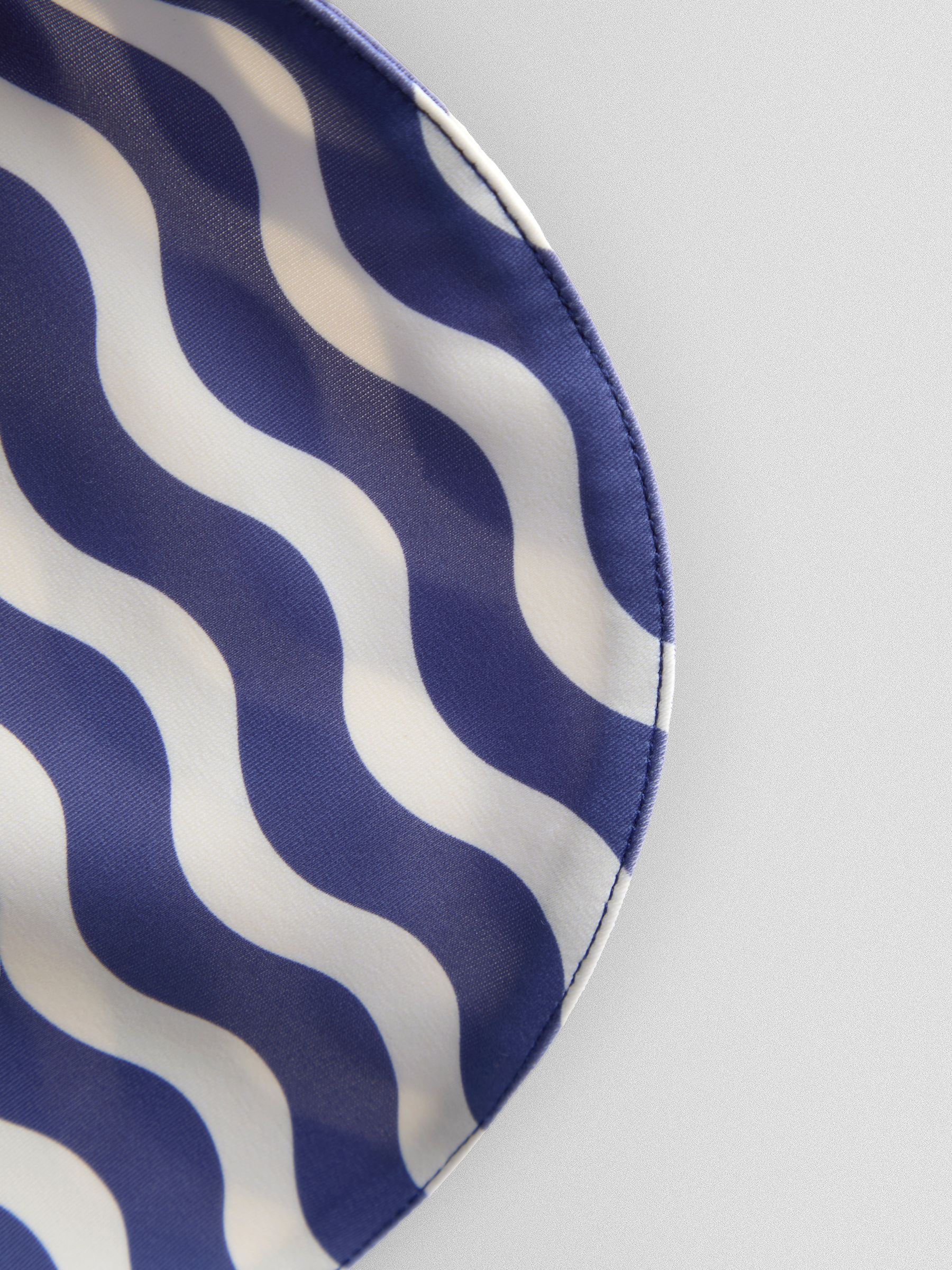 Navy Blue Wavy Sun Protection Swim Hat - Image 3 of 3
