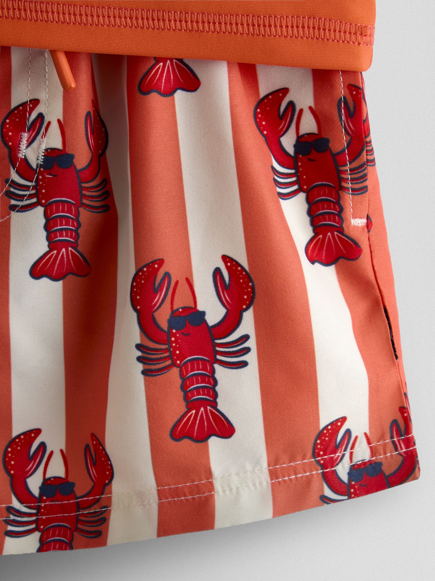 Red Lobster Appliqué Long Sleeve Rash Vest Set - Image 8 of 8 Red Lobster Appliqué Long Sleeve Rash Vest Set - Image 8 of 8