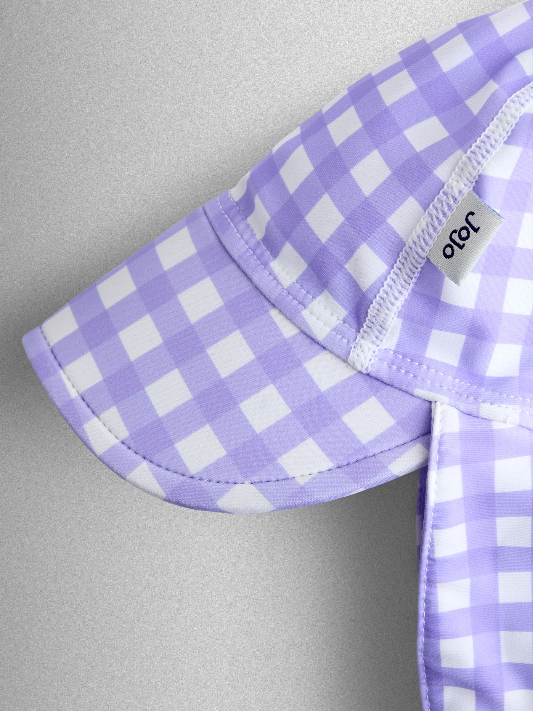 Lilac Gingham UV Sun Protection Swim Hat - Image 2 of 3