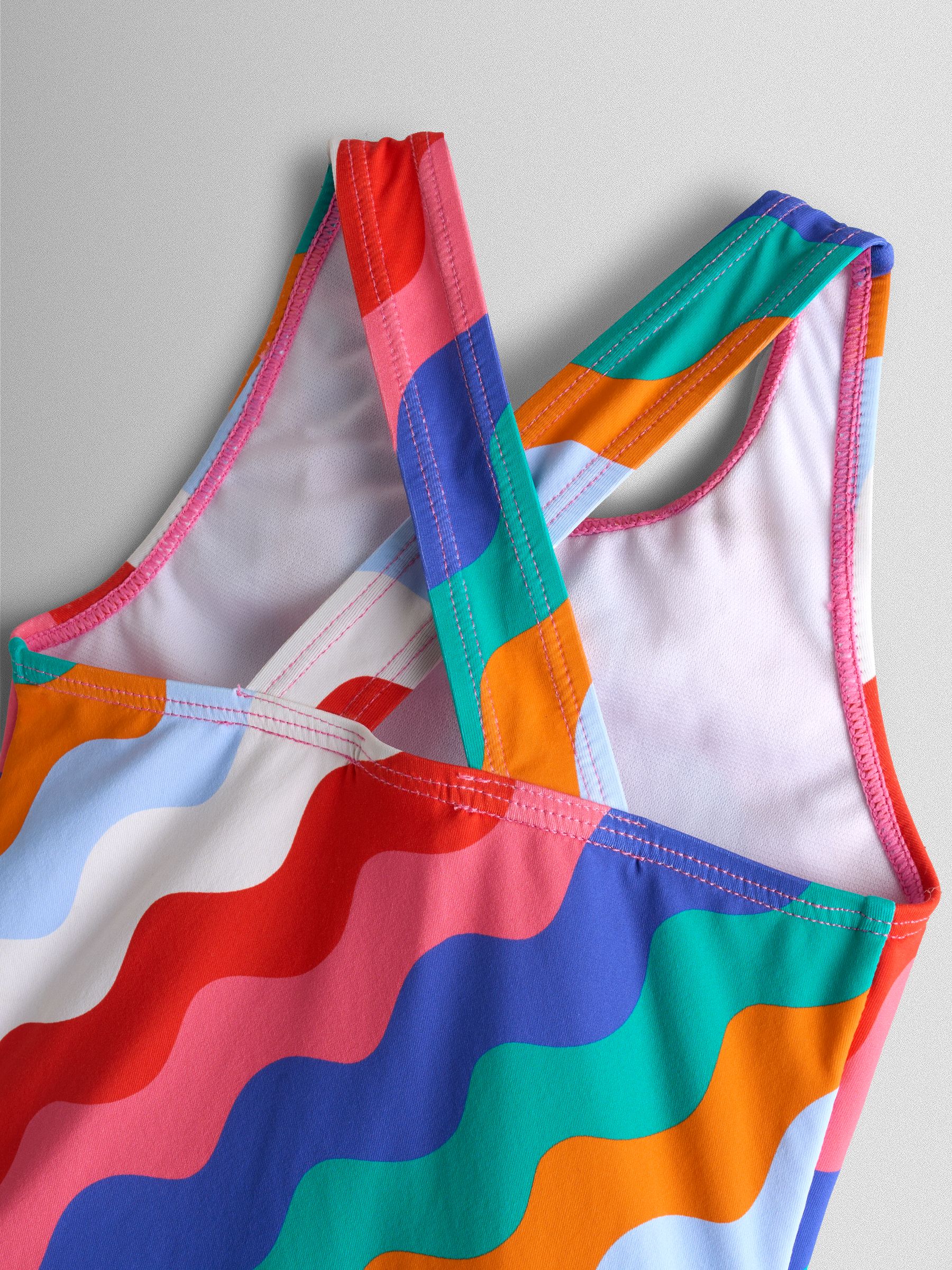 Multi-Coloured Wavy Stripe Print Swimsuit - Image 5 of 5