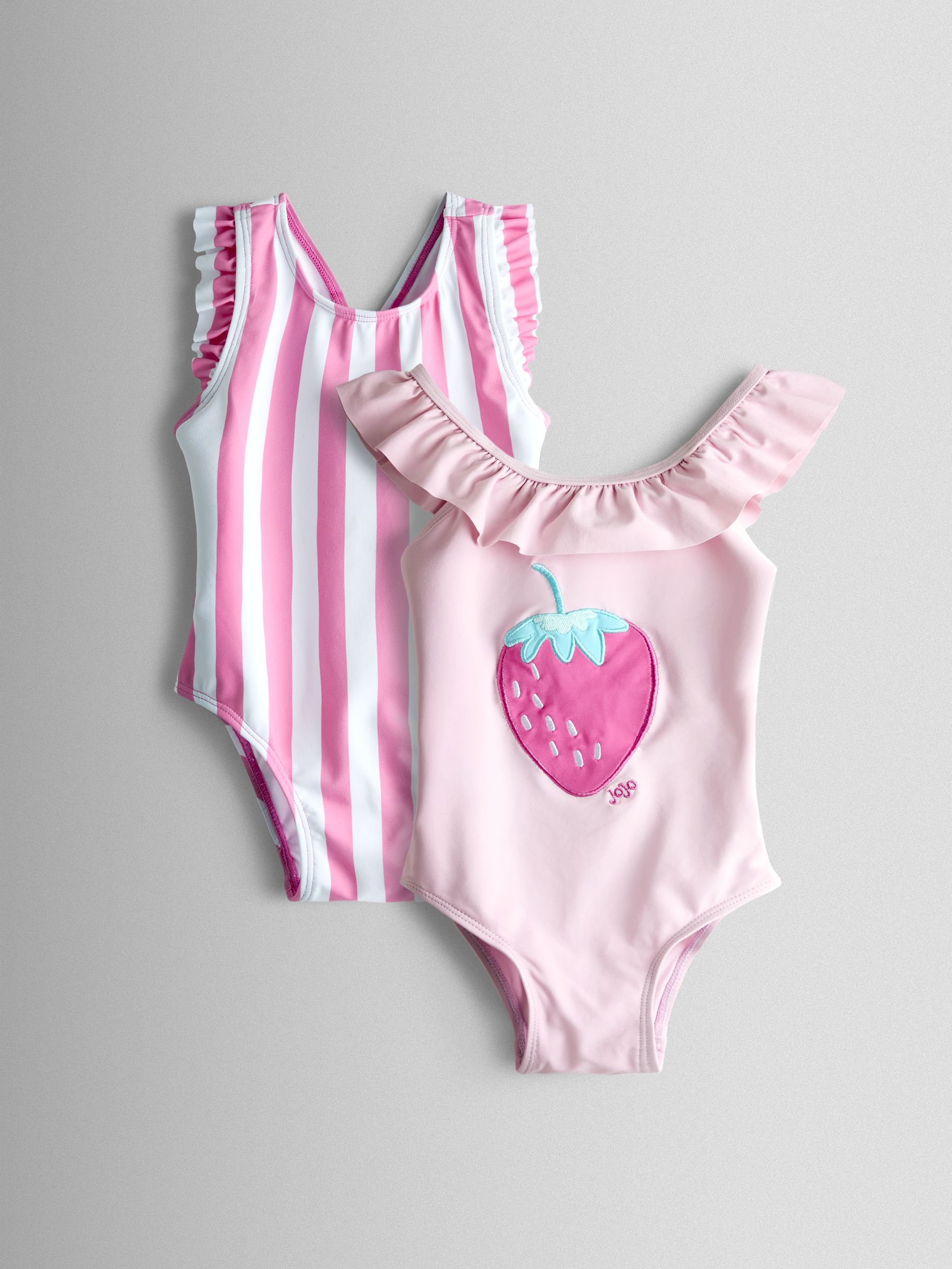Pink 2 Pack Strawberry Stripe Swimsuit - Image 2 of 8