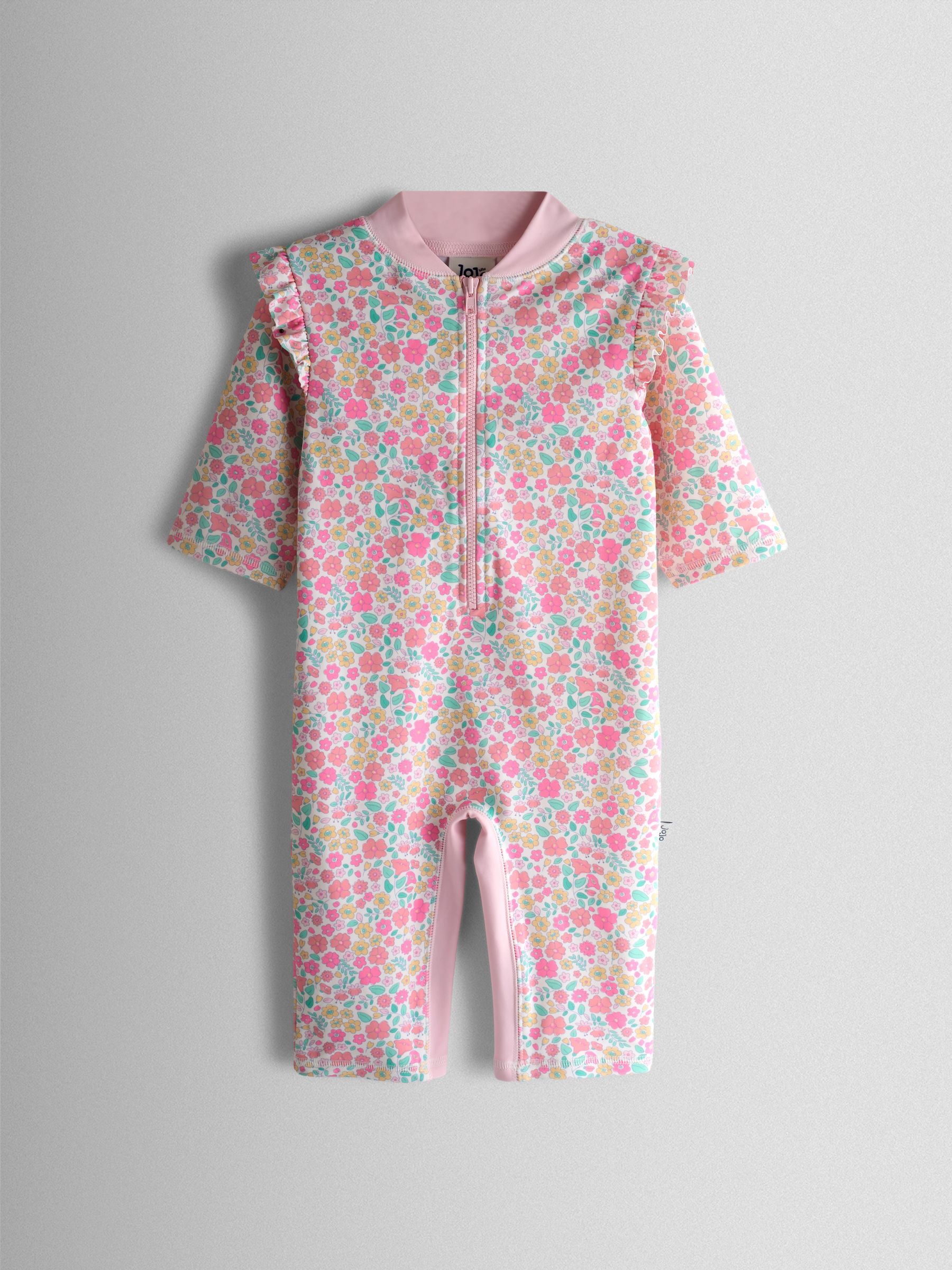 Pink Ditsy Floral Print All In One Sun Suit - Image 2 of 5