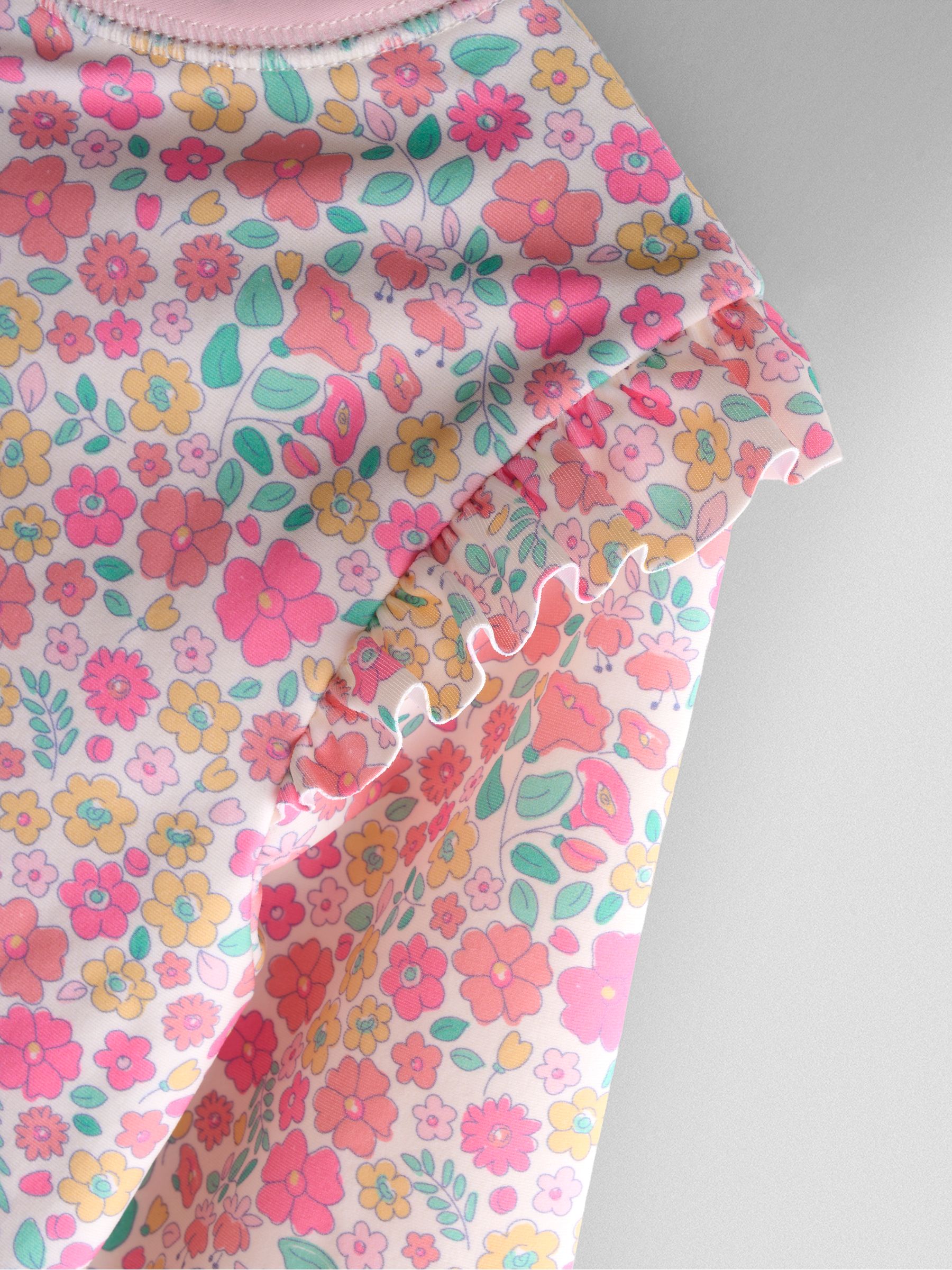 Pink Ditsy Floral Print All In One Sun Suit - Image 4 of 5