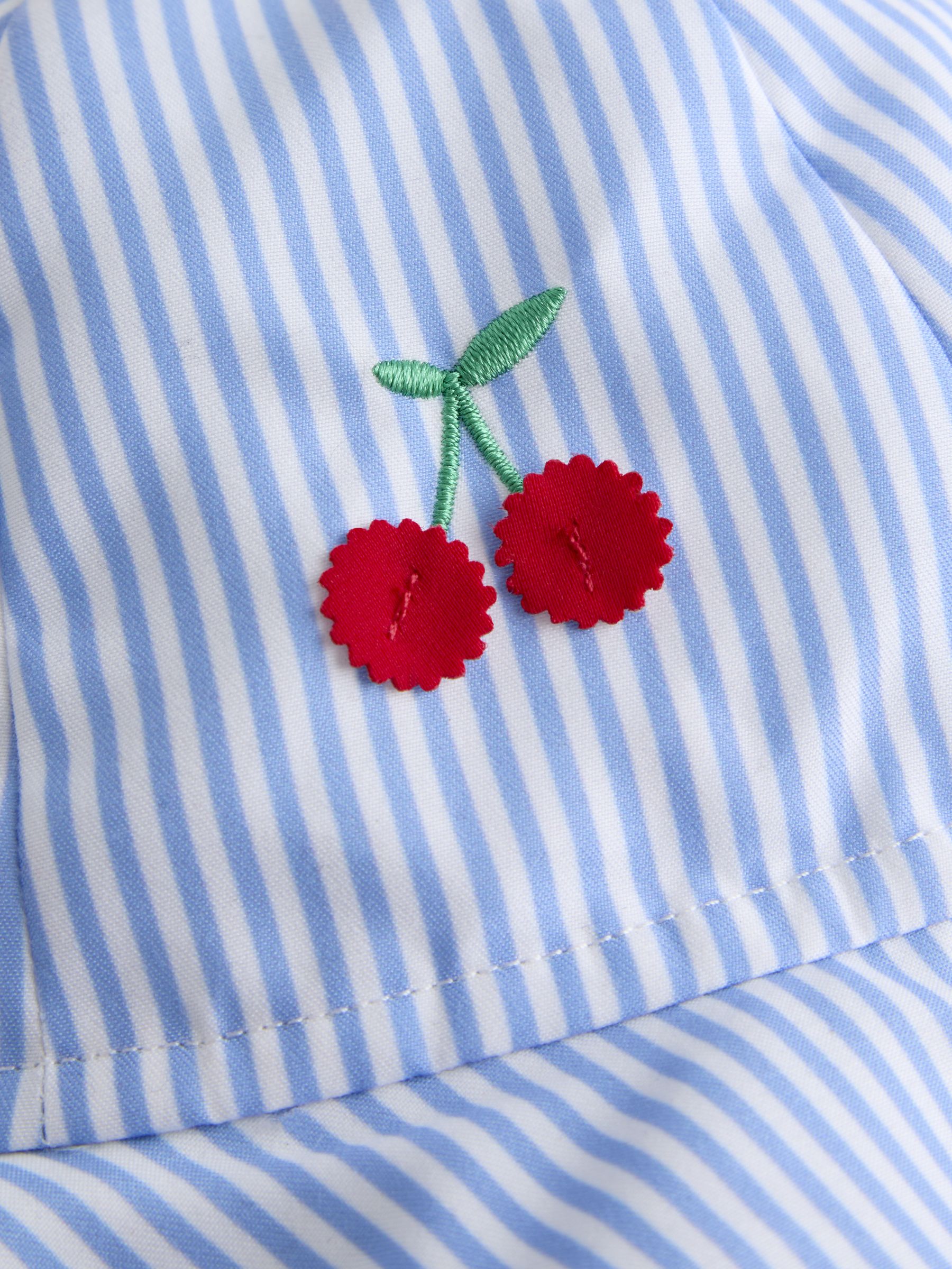 Blue Floral Floppy Sun Hat - Image 3 of 3