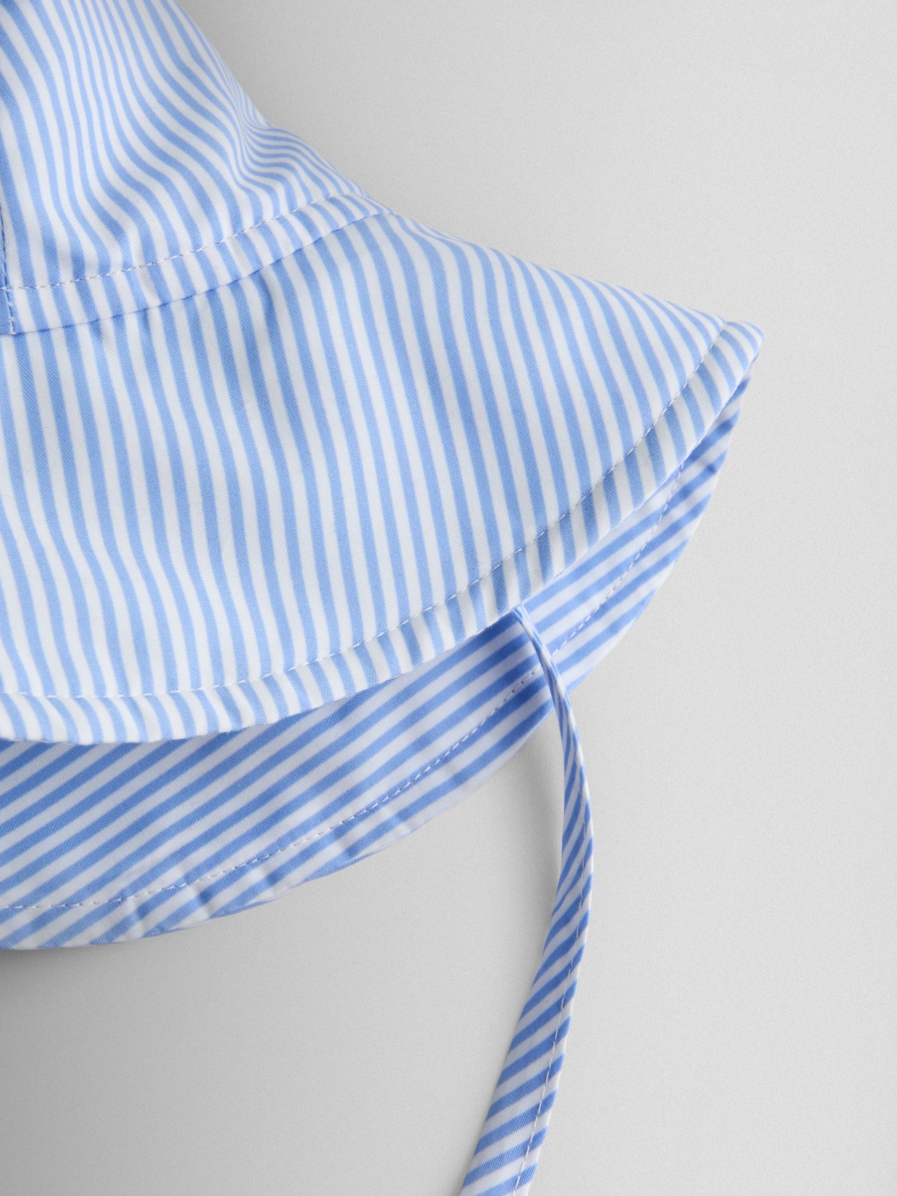 Blue Cherry Stripe Floppy Swim Hat - Image 4 of 4